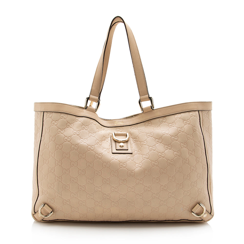 Gucci Guccisima Leather Abbey Large Tote (SHF-14716)