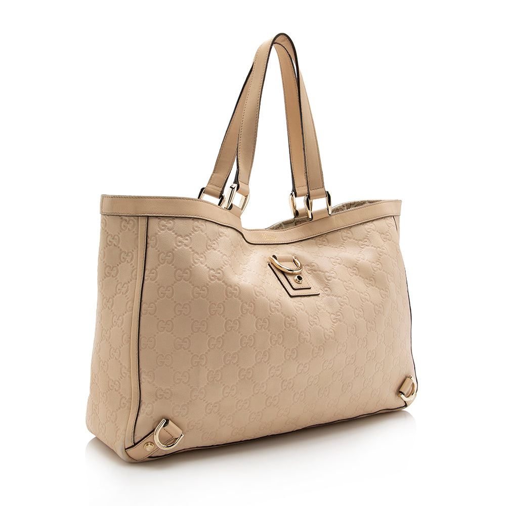 Gucci Guccisima Leather Abbey Large Tote (SHF-14716)