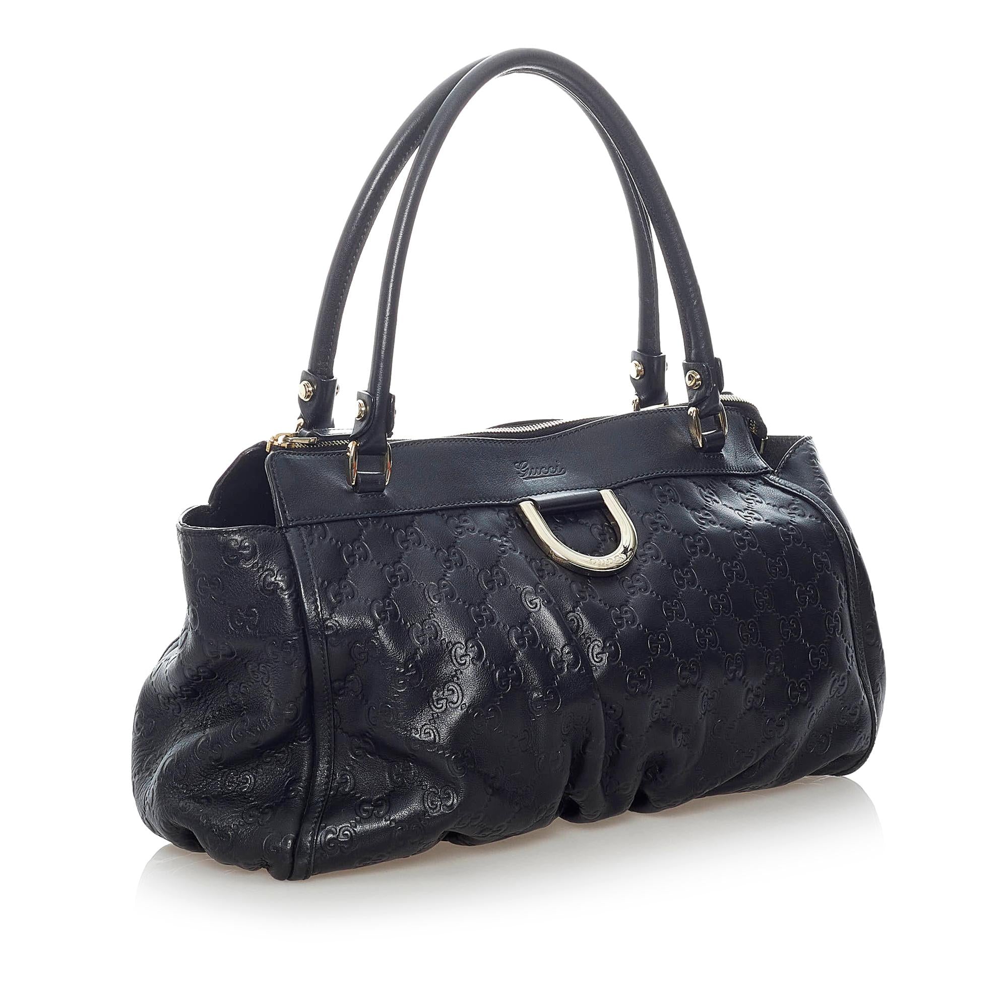 Gucci Guccissima Abbey D-Ring Shoulder Bag (SHG-32003)