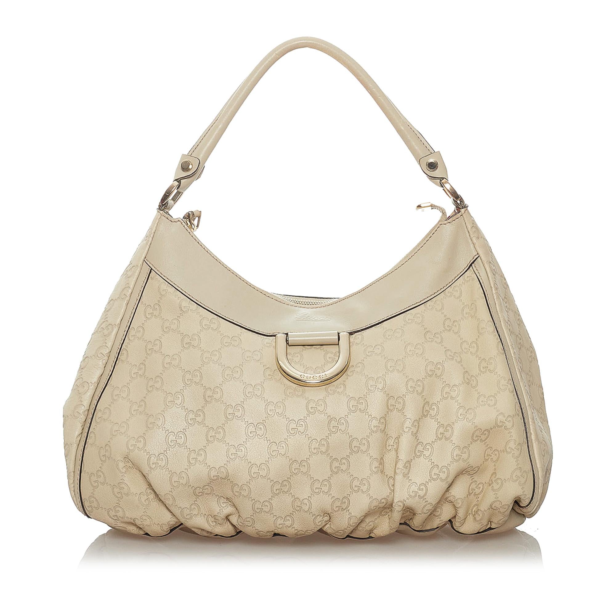 Gucci Guccissima Abbey D-ring Leather Bag (SHG-28359)