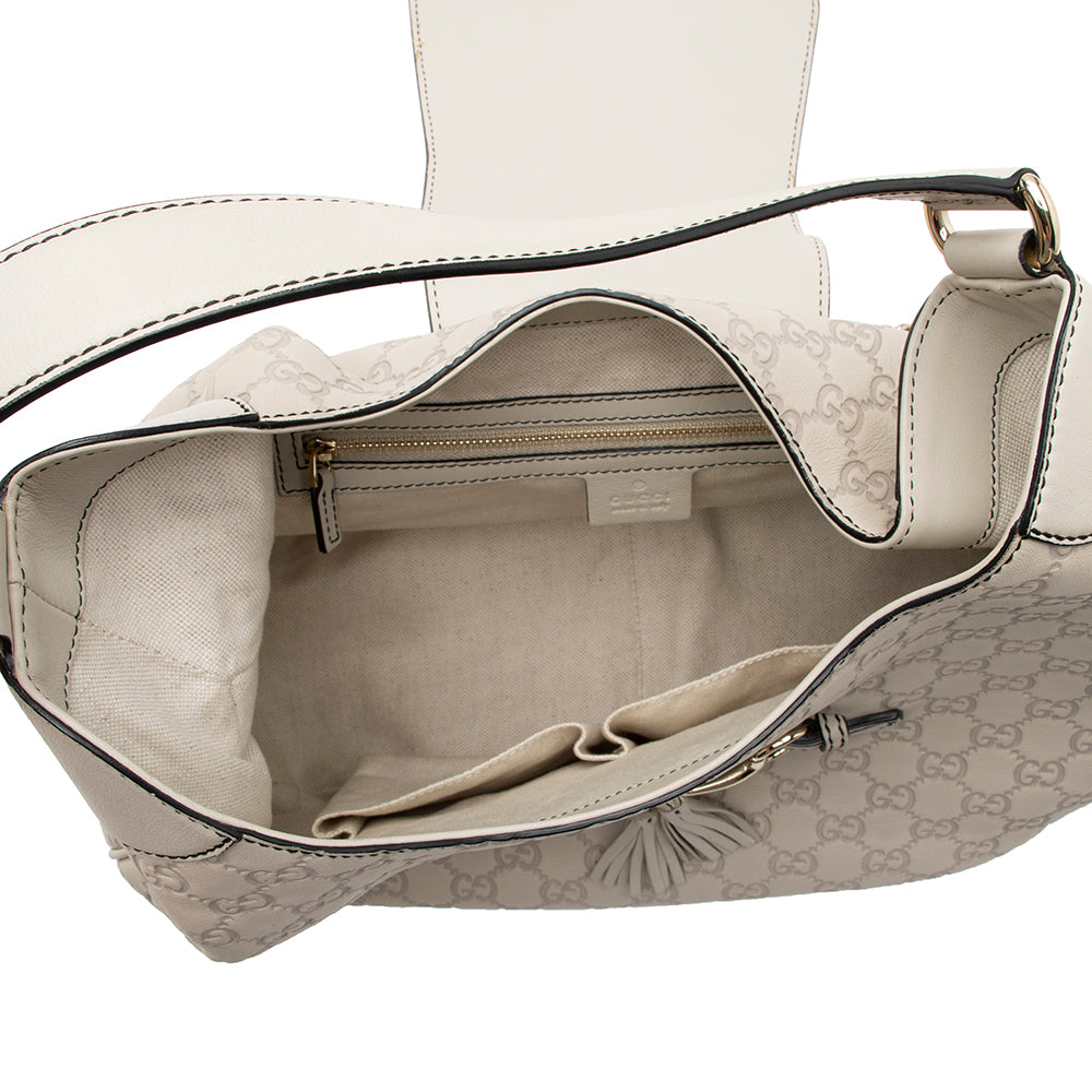 Gucci Guccissima Leather Emily Hobo (SHF-15386)