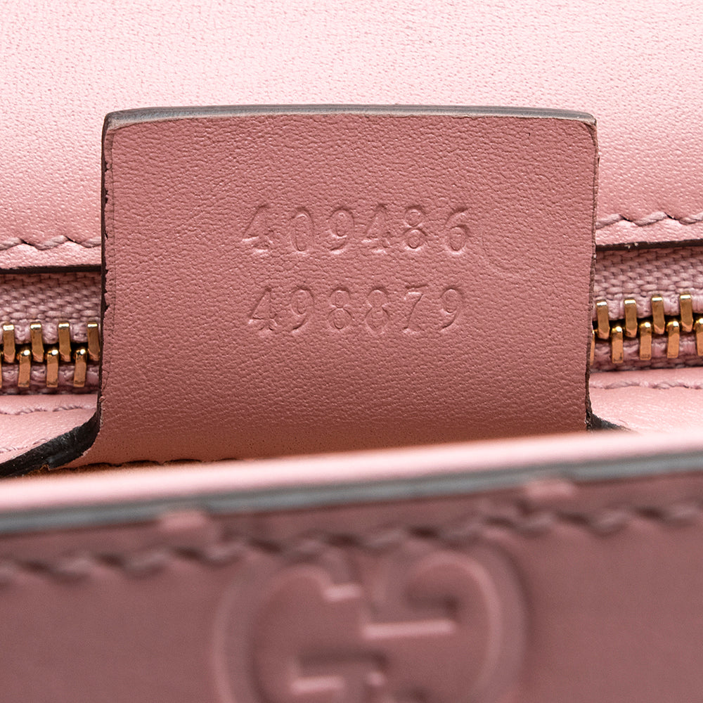 Gucci Guccissima Leather Padlock Medium Shoulder Bag (SHF-18673)