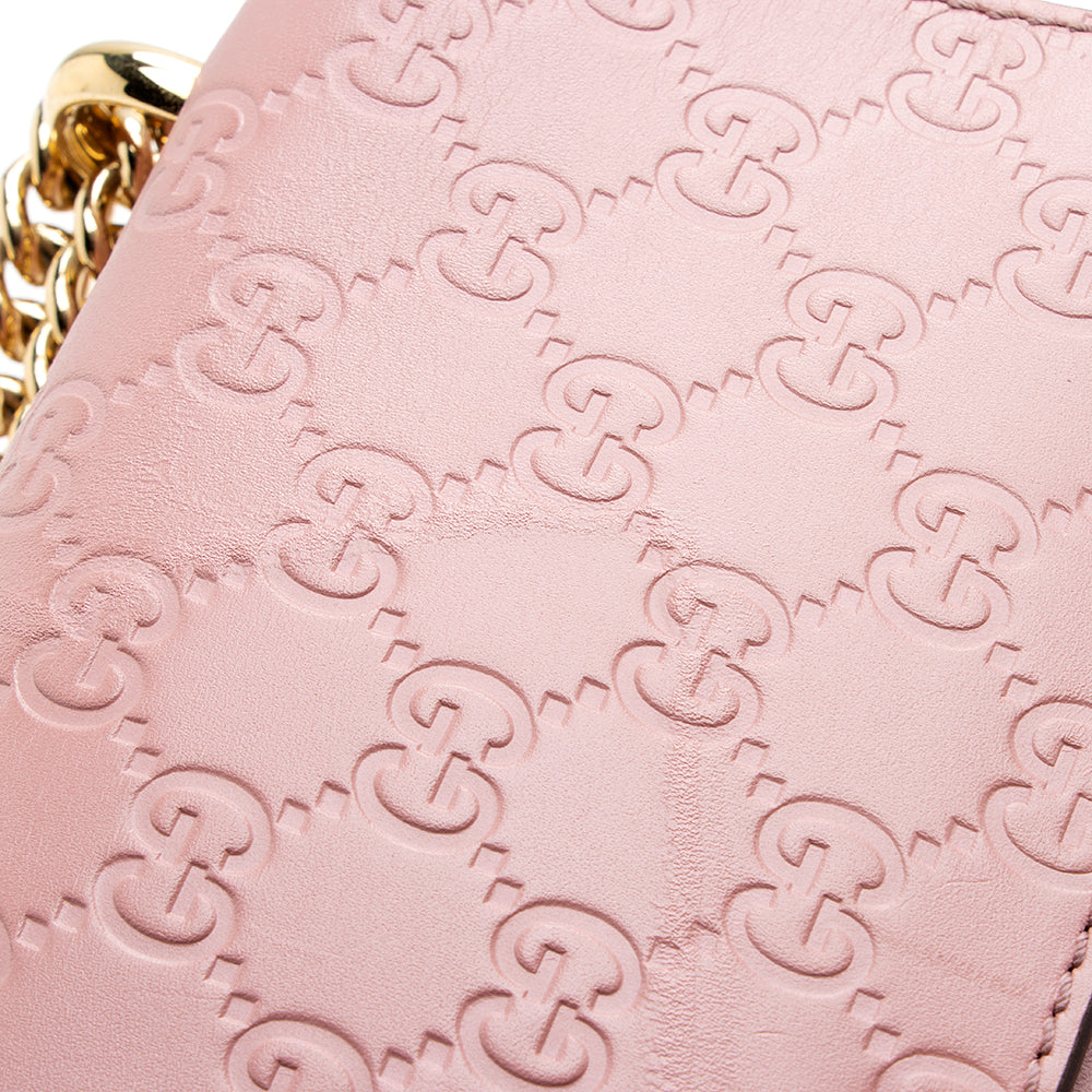 Gucci Guccissima Leather Padlock Medium Shoulder Bag (SHF-18673)