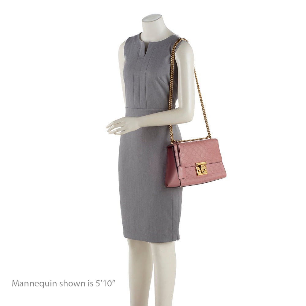 Gucci Guccissima Leather Padlock Medium Shoulder Bag (SHF-18673)