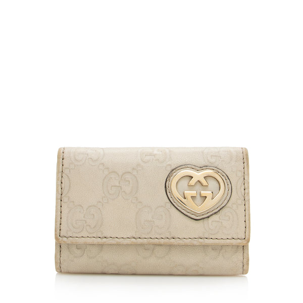 Gucci Guccissima Lovely Heart Key Case - FINAL SALE (SHF-15480)