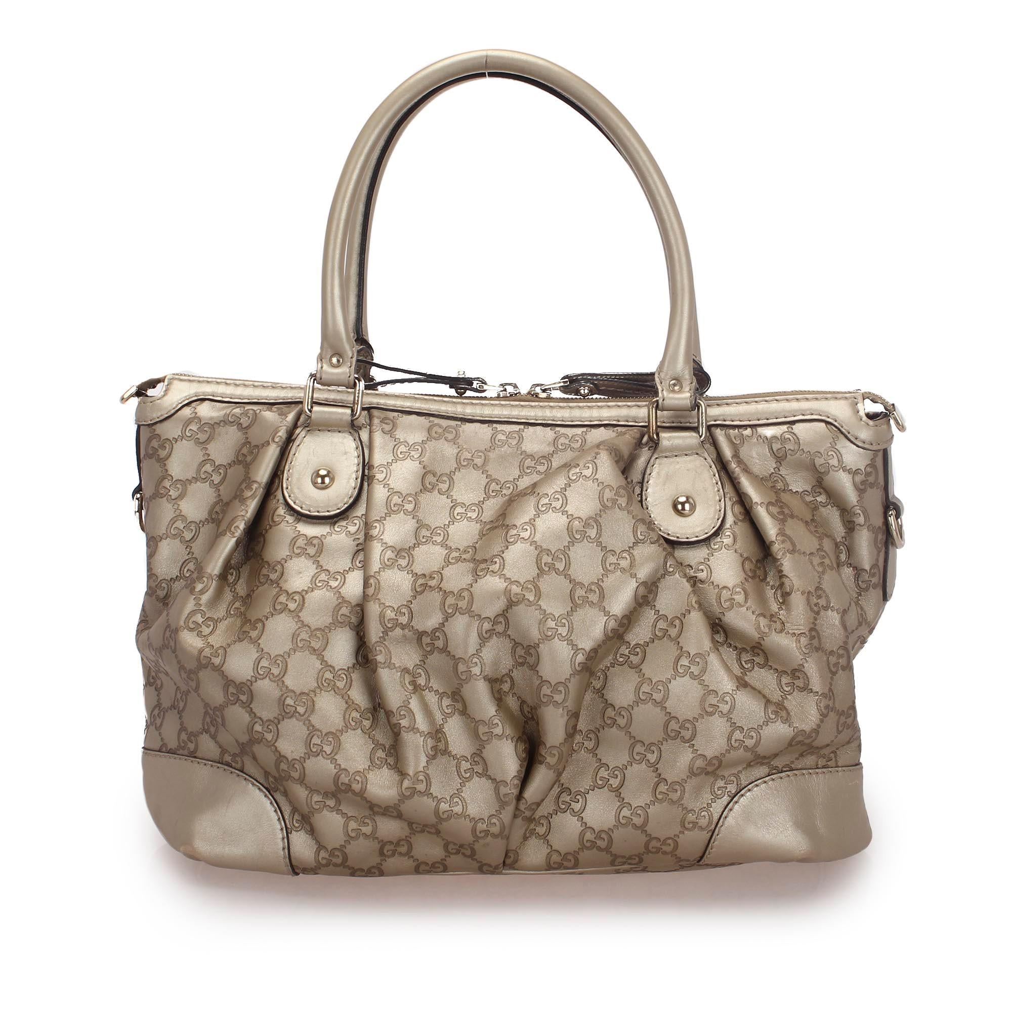 Gucci Guccissima Sukey Leather Satchel (SHG-22760)