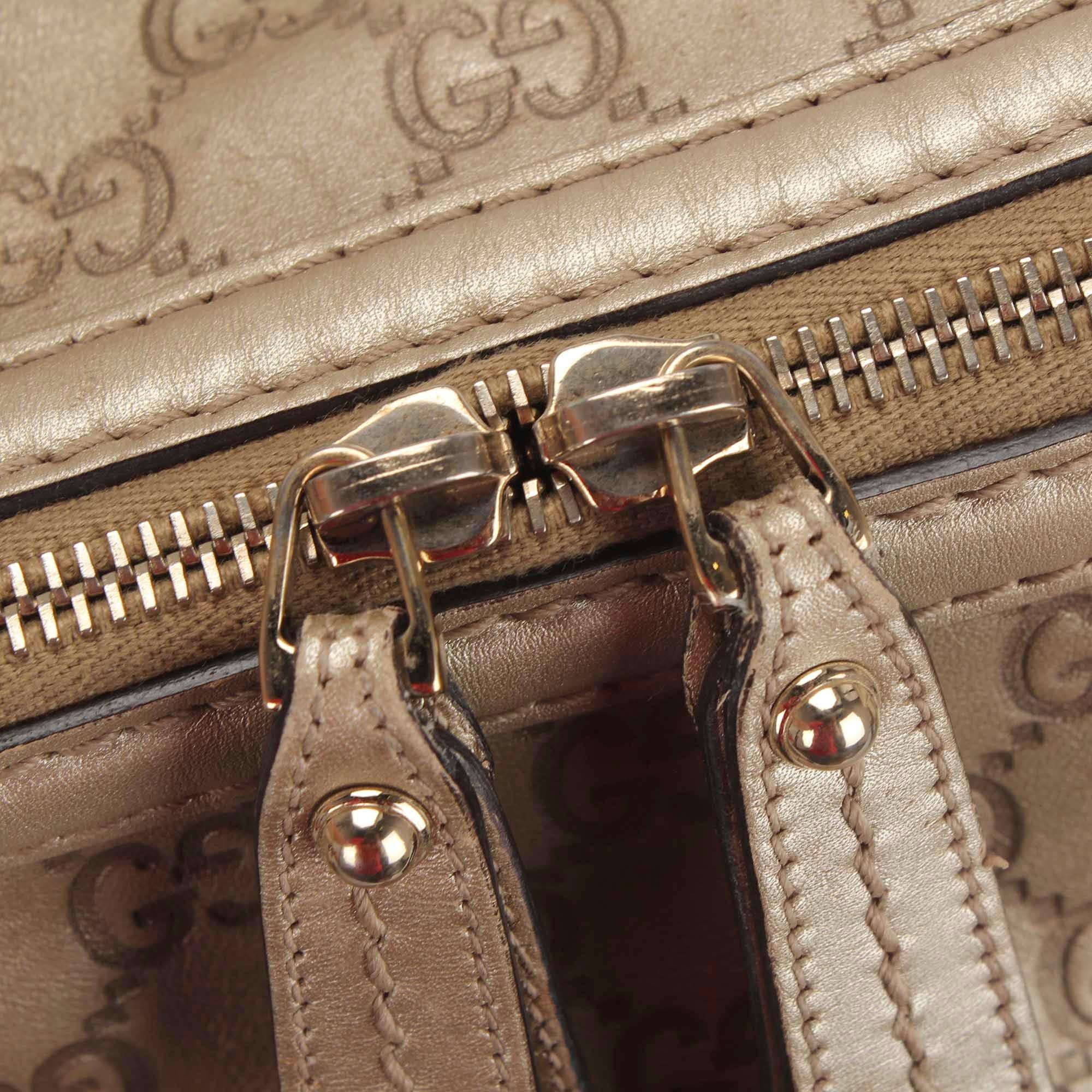 Gucci Guccissima Sukey Leather Satchel (SHG-22760)