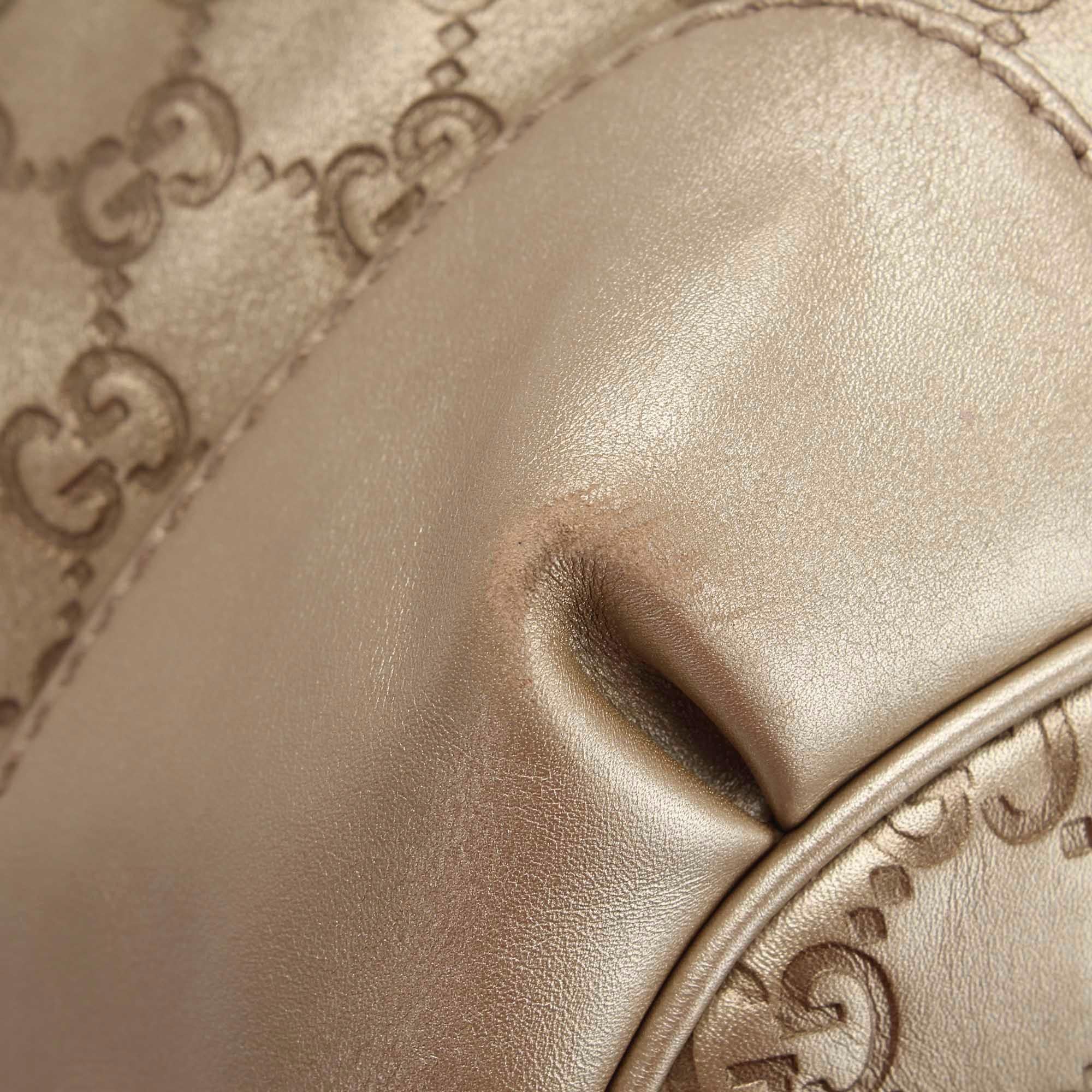 Gucci Guccissima Sukey Leather Satchel (SHG-22760)