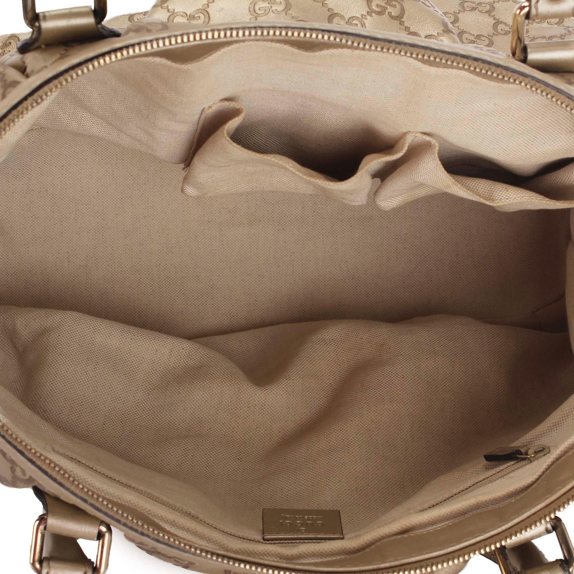 Gucci Guccissima Sukey Leather Satchel (SHG-22760)