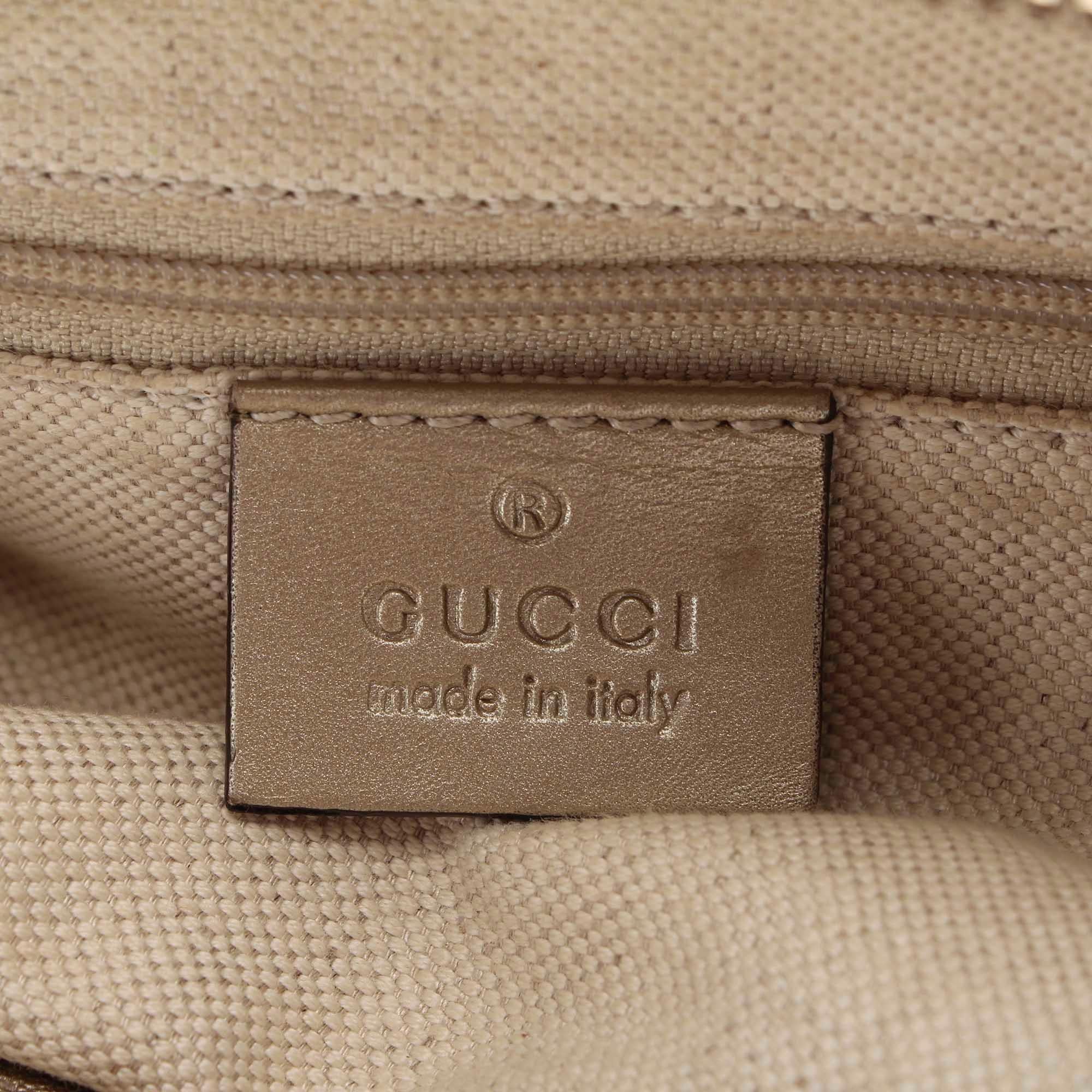 Gucci Guccissima Sukey Leather Satchel (SHG-22760)