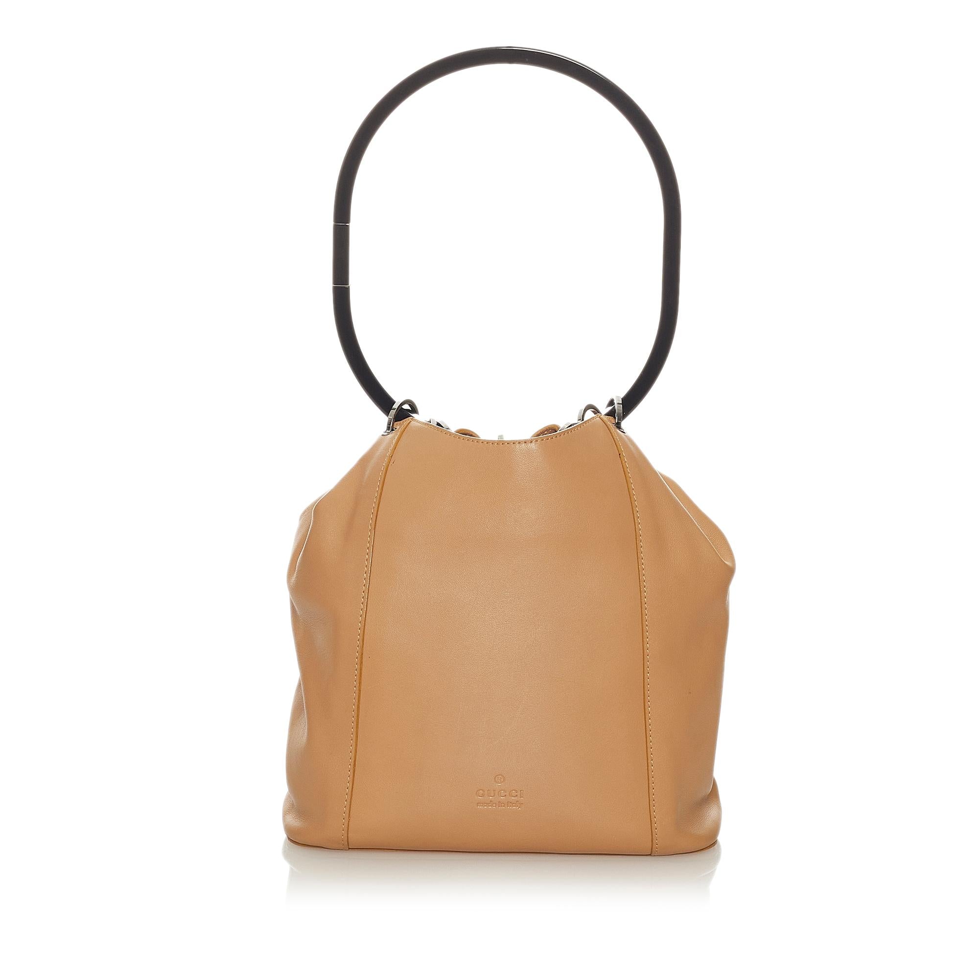 Gucci Hoop Leather Shoulder Bag (SHG-27355)