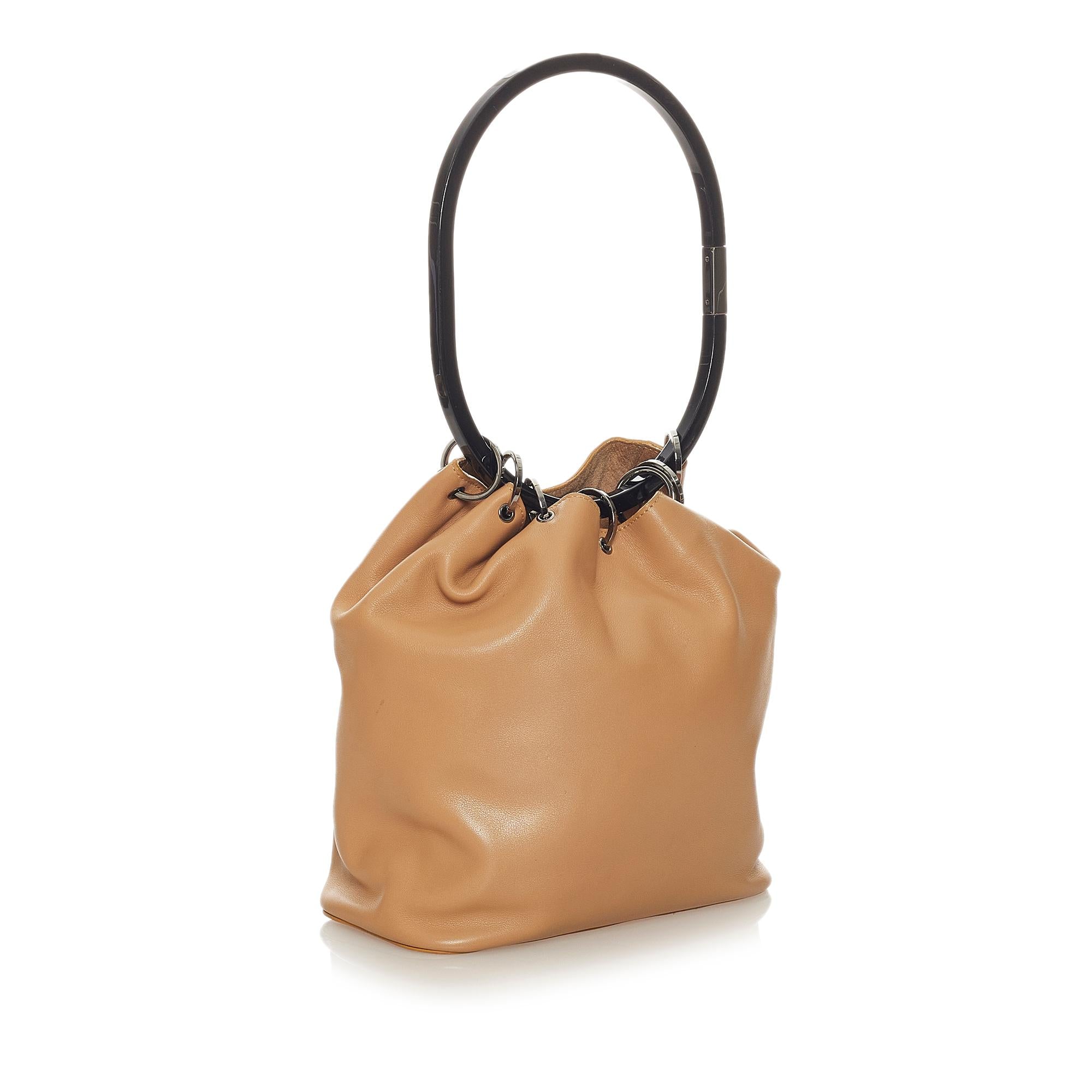 Gucci Hoop Leather Shoulder Bag (SHG-27355)