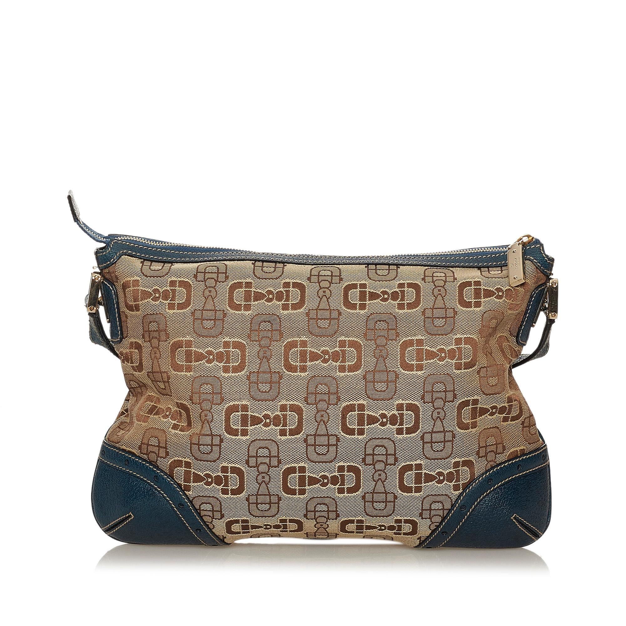 Gucci Horsebit Canvas Crossbody Bag (SHG-28380)