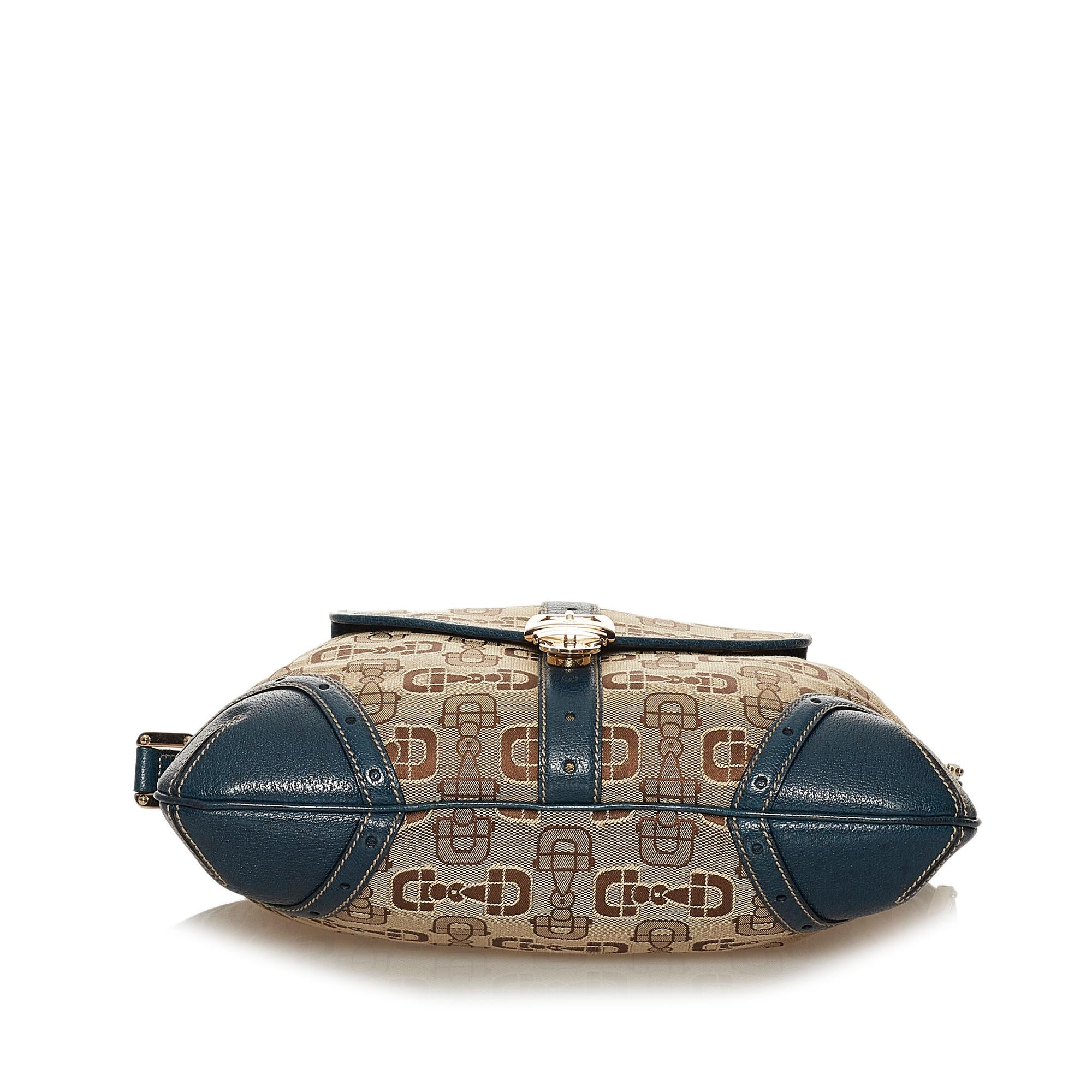 Gucci Horsebit Canvas Crossbody Bag (SHG-28380)