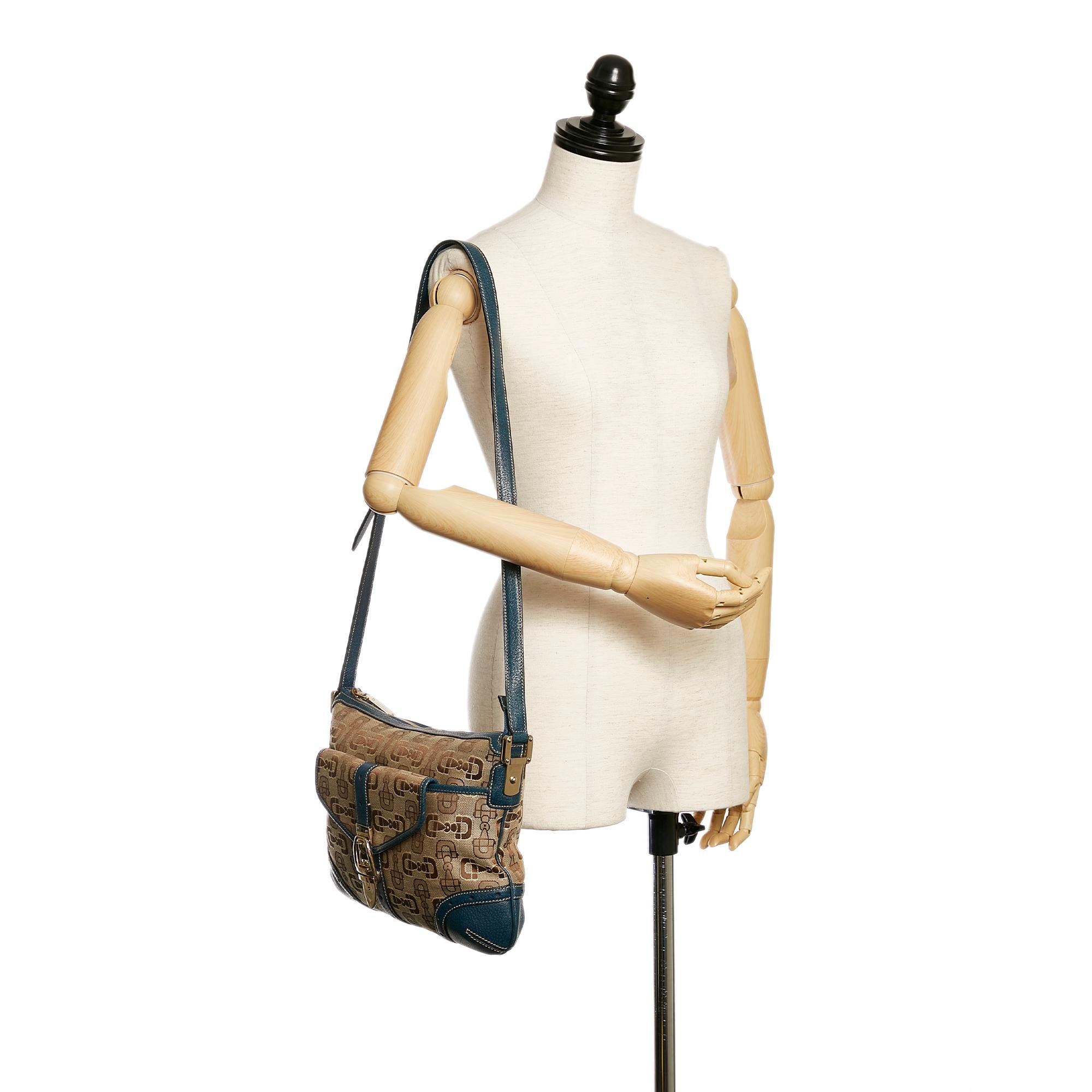 Gucci Horsebit Canvas Crossbody Bag (SHG-28380)