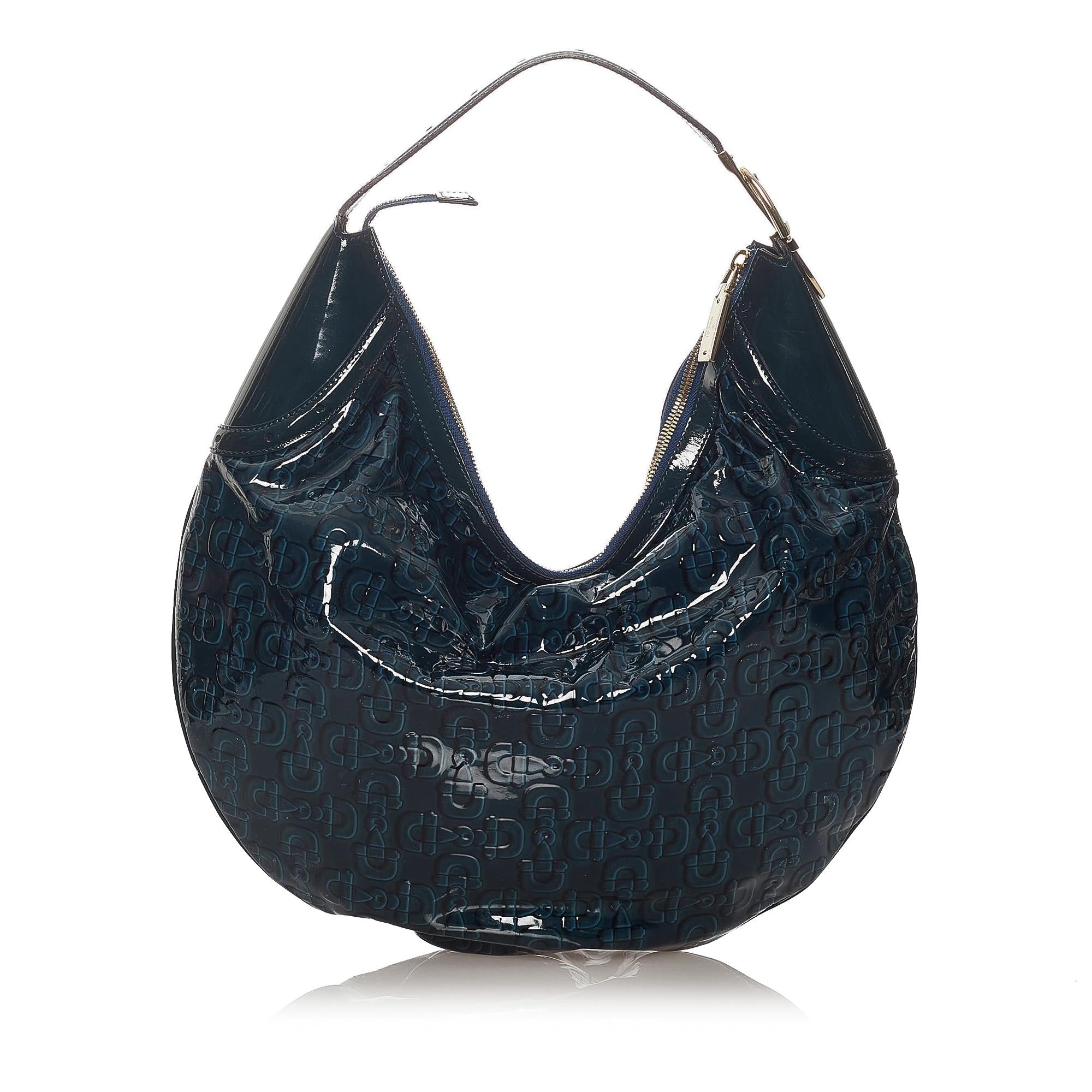 Gucci Horsebit Glam Patent Leather Hobo Bag (SHG-27679)