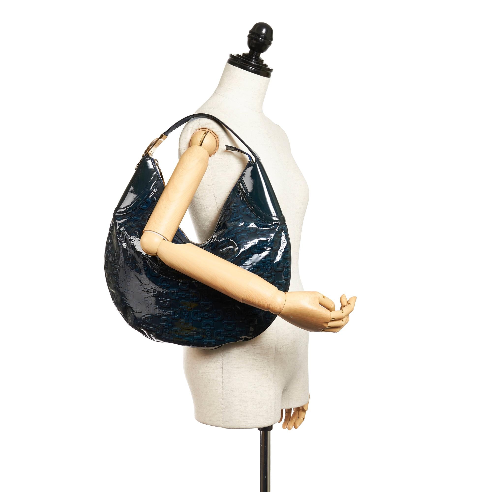 Gucci Horsebit Glam Patent Leather Hobo Bag (SHG-27679)