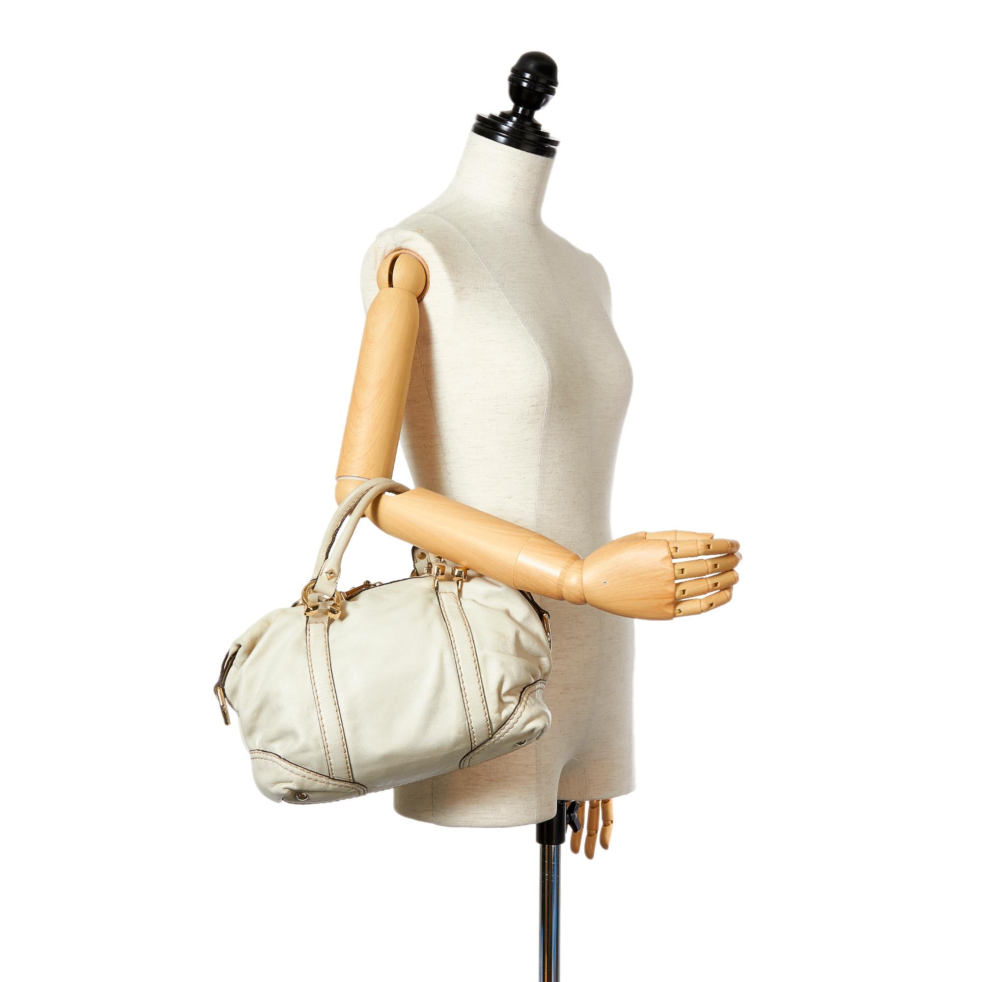 Gucci Horsebit Nail Leather Boston Bag (SHG-24725)