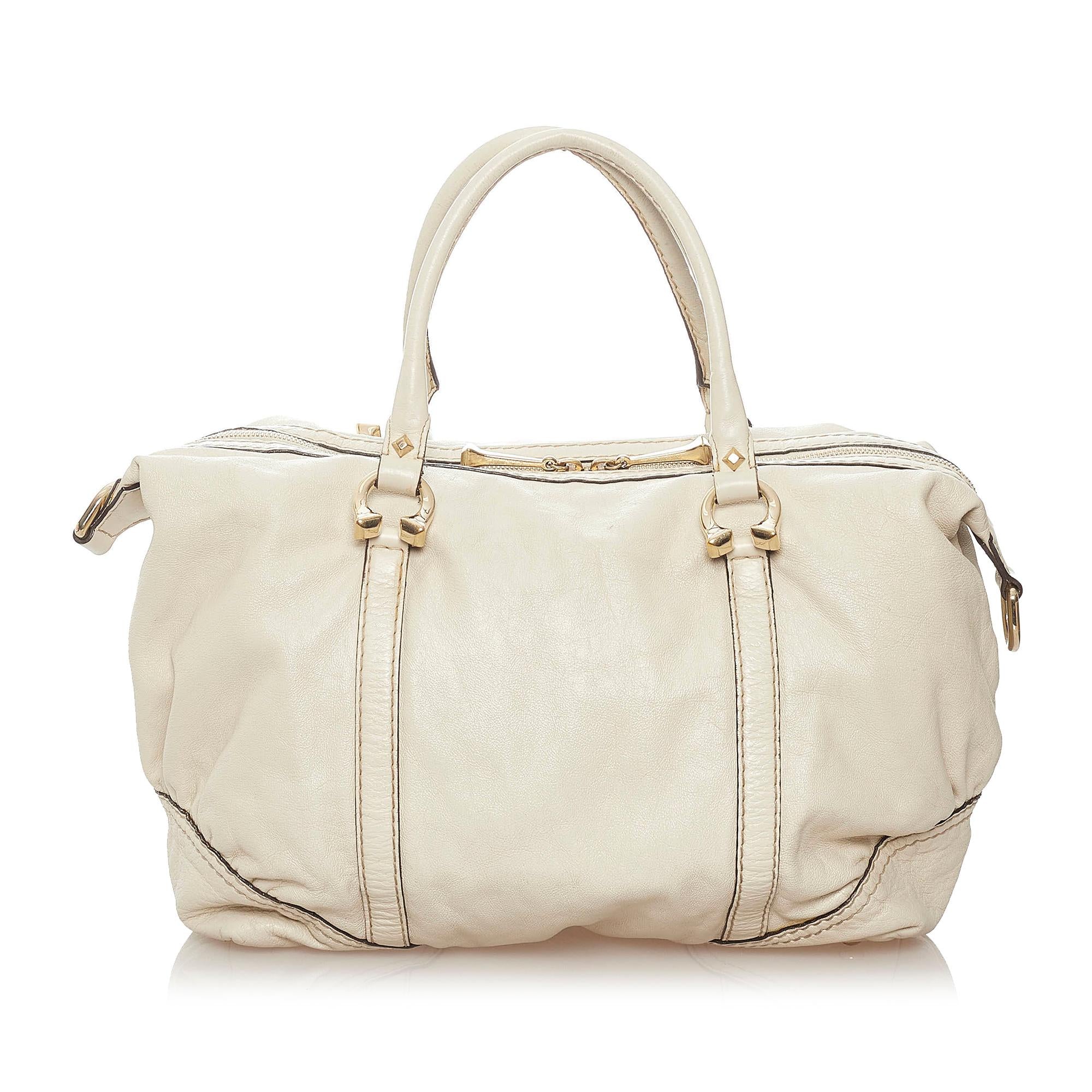 Gucci Horsebit Nail Leather Boston Bag (SHG-28008)