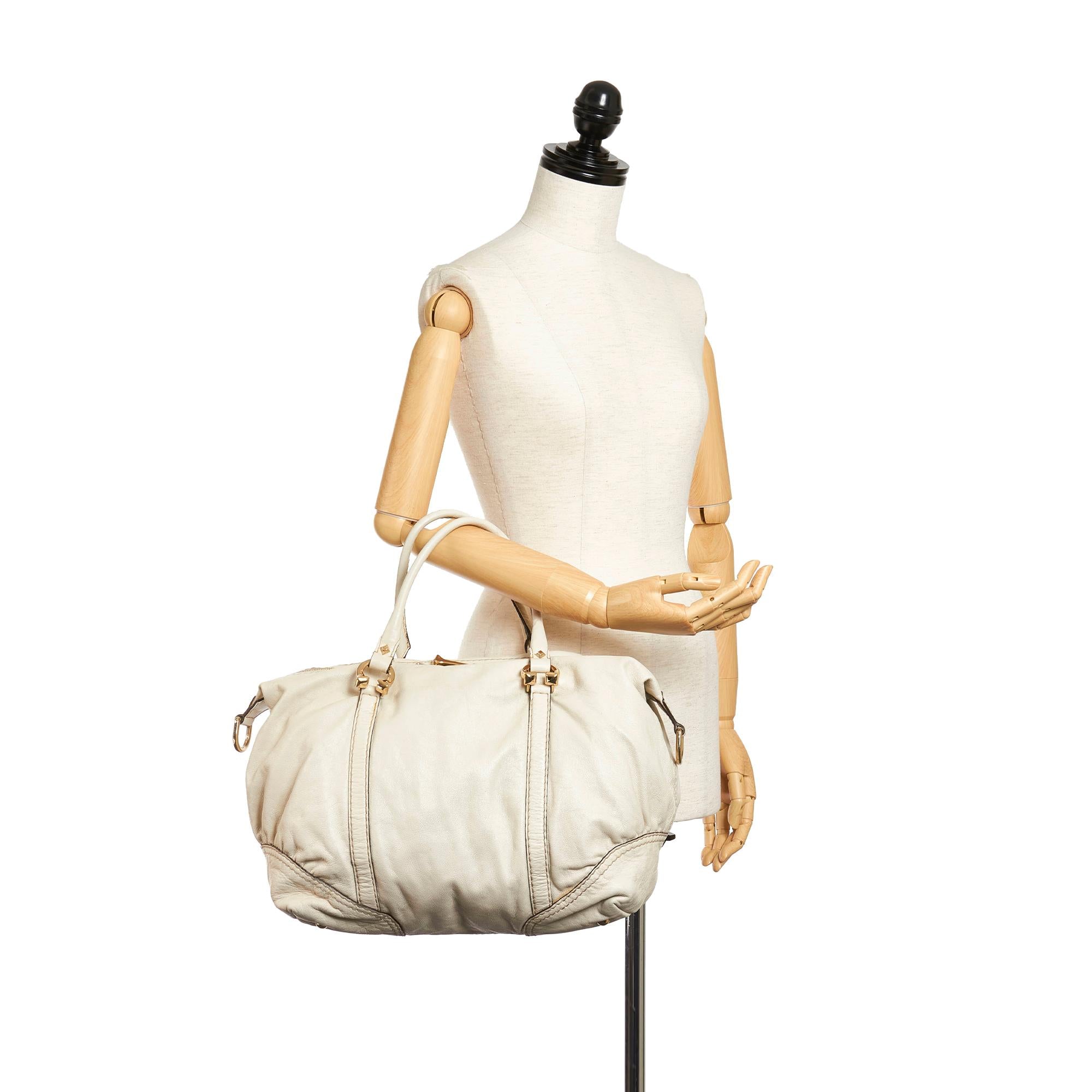 Gucci Horsebit Nail Leather Boston Bag (SHG-28008)