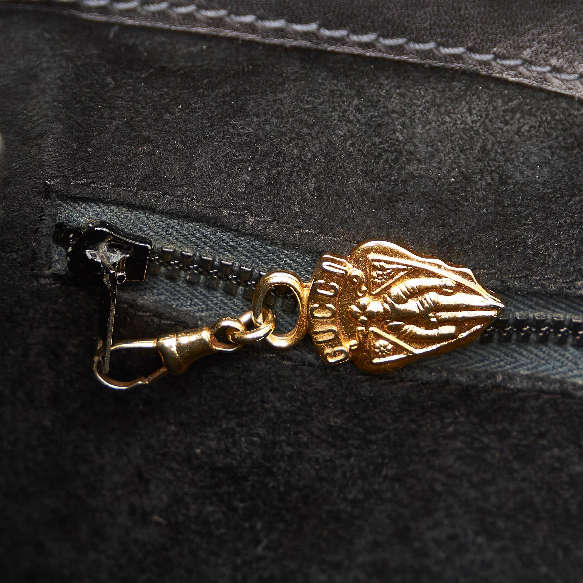 Gucci Horseshoe Leather Tote Bag (SHG-31243)