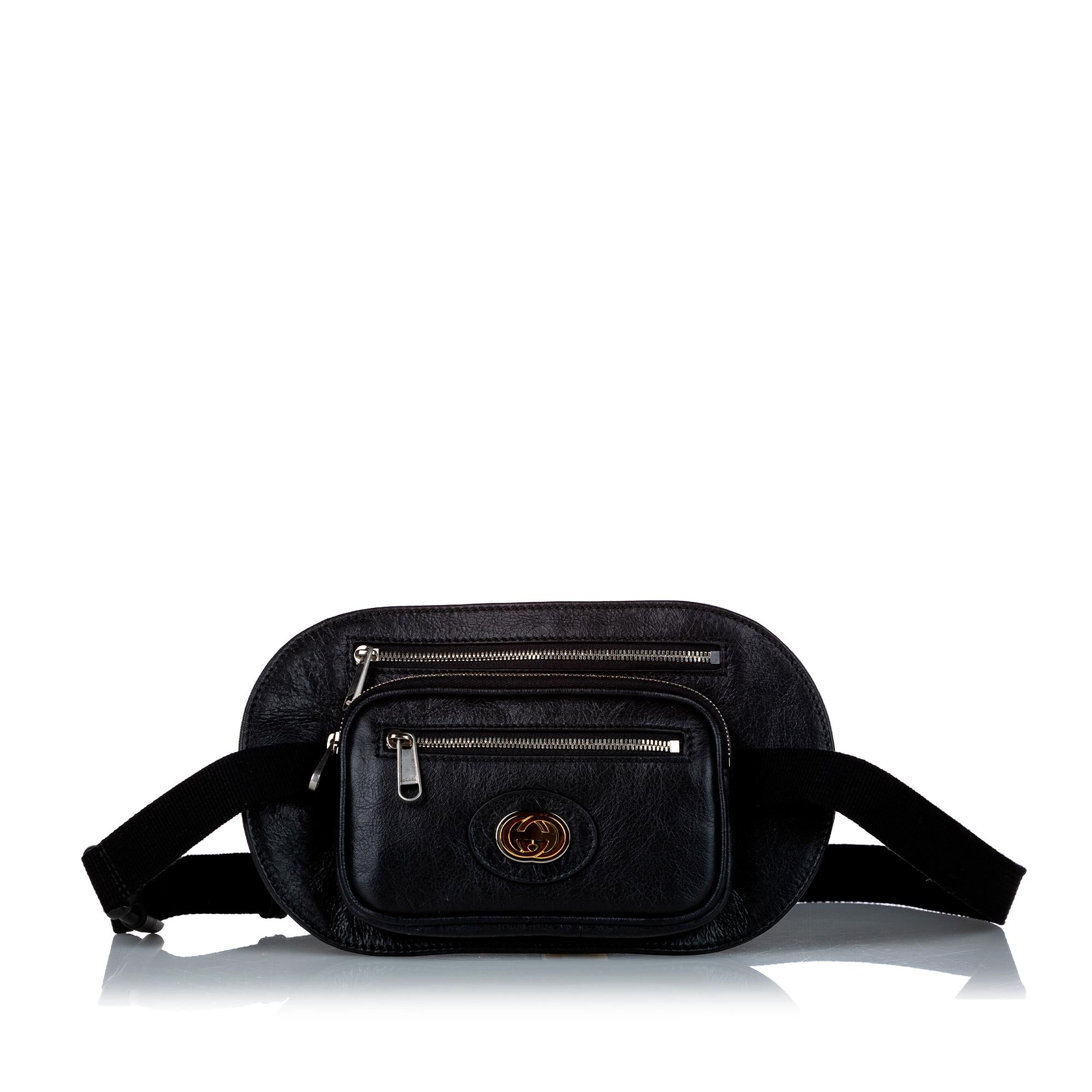 Gucci Interlocking G Morpheus Leather Belt Bag (SHG-28987)