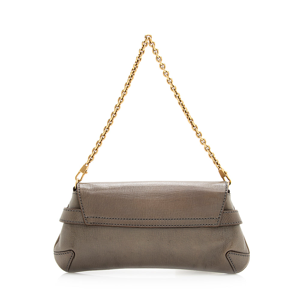 Gucci Tom Ford Leather 1921 Horsebit Shoulder Bag (SHF-20110)