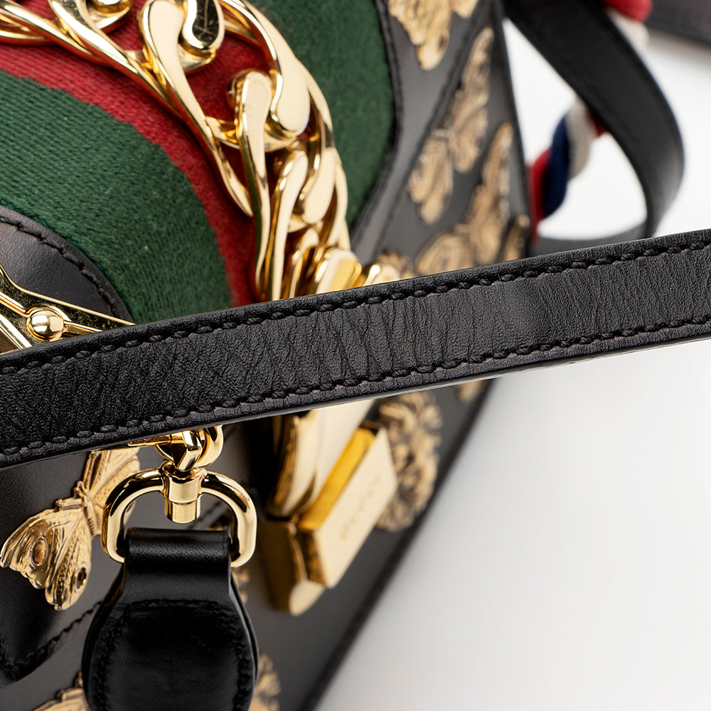 Gucci Leather Animal Studs Sylvie Mini Bag (SHF-19238)