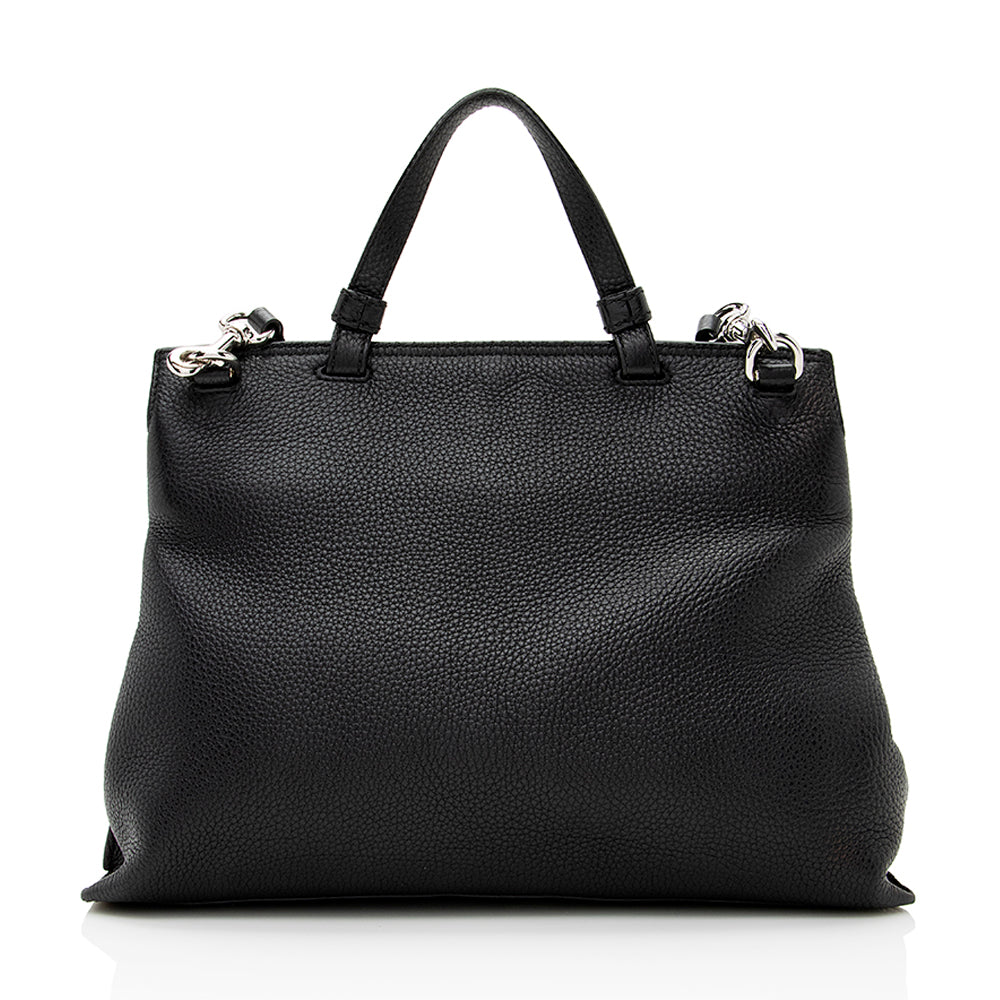 Gucci Leather Bamboo Daily Medium Satchel (SHF-20568)