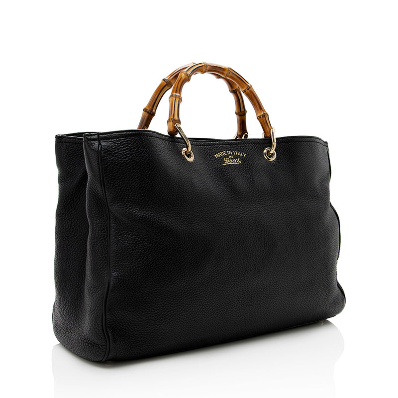 Gucci Leather Bamboo Large Shopper Tote - FINAL SALE (SHF-17320)