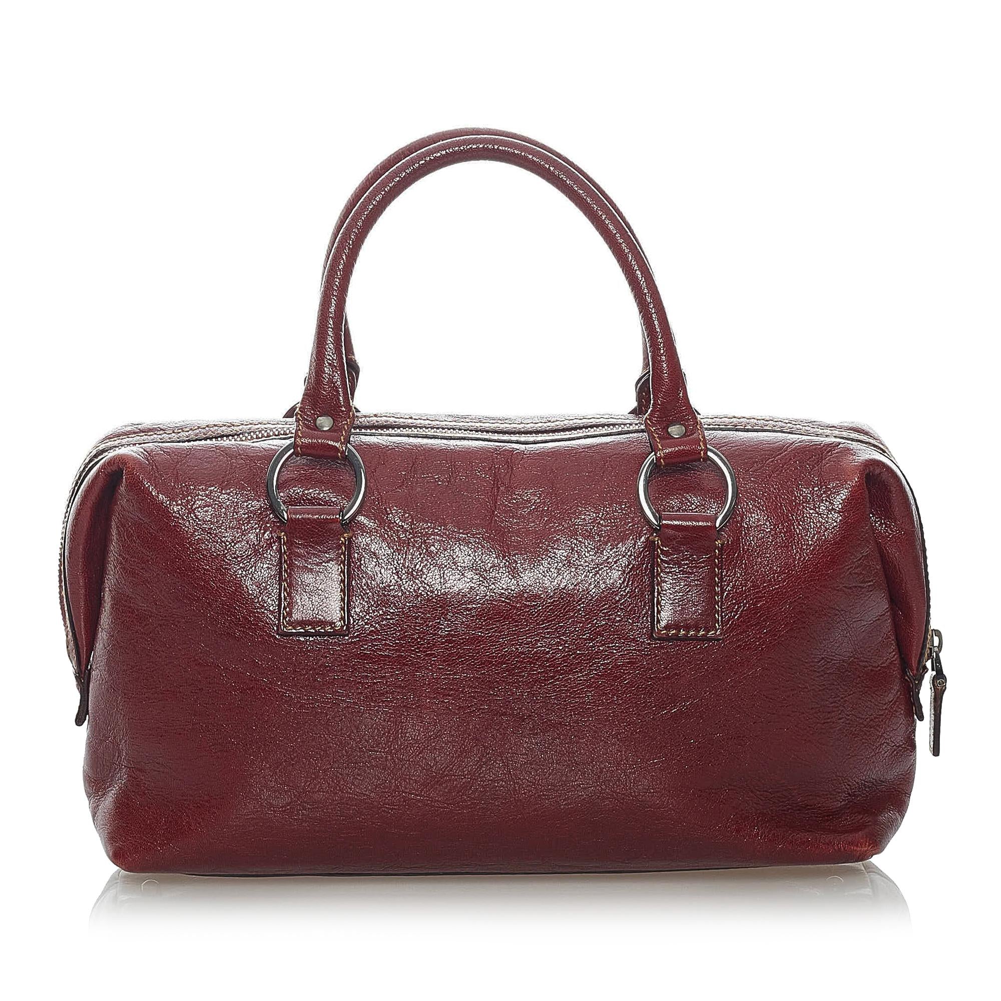 Gucci Leather Boston Bag (SHG-36165)