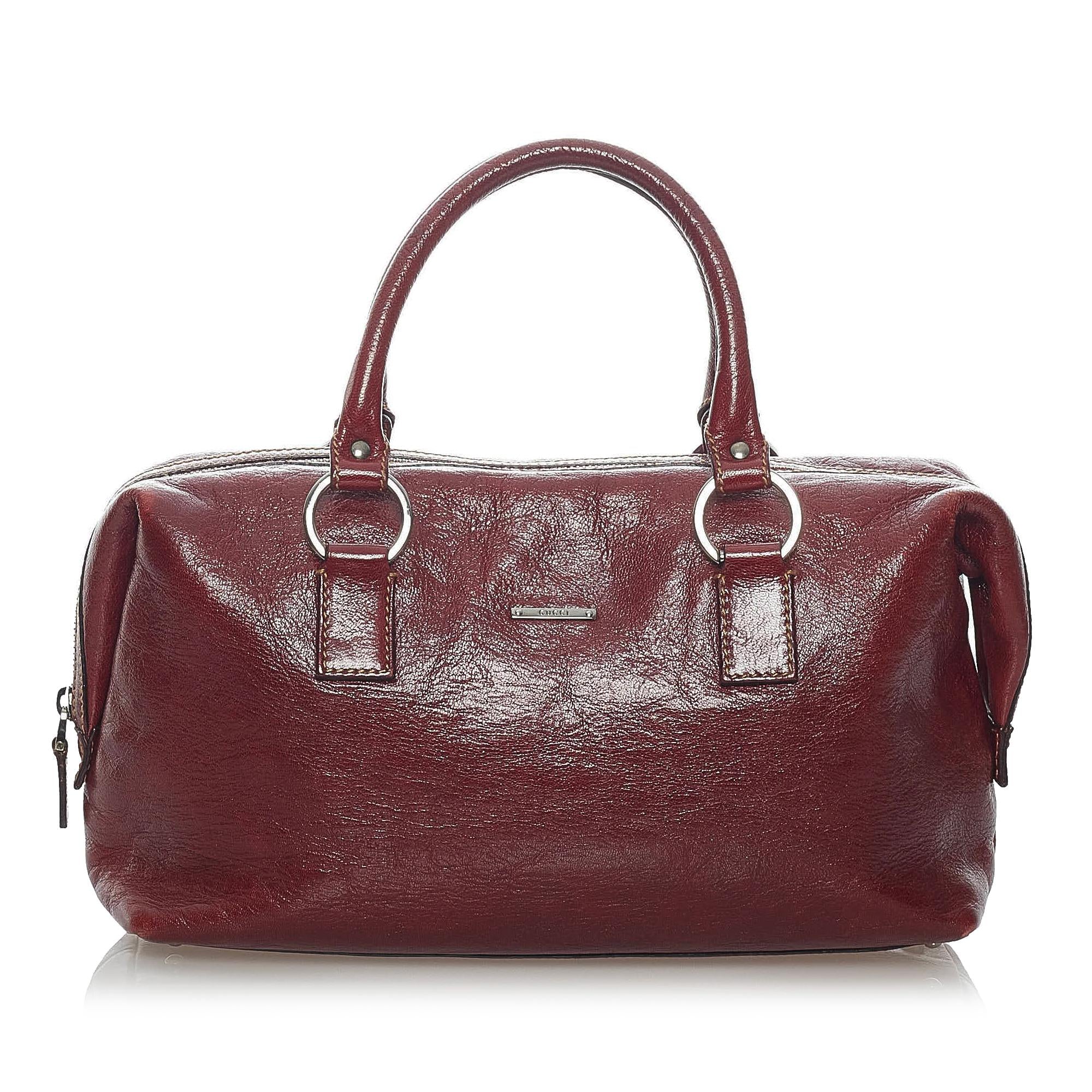 Gucci Leather Boston Bag (SHG-36165)