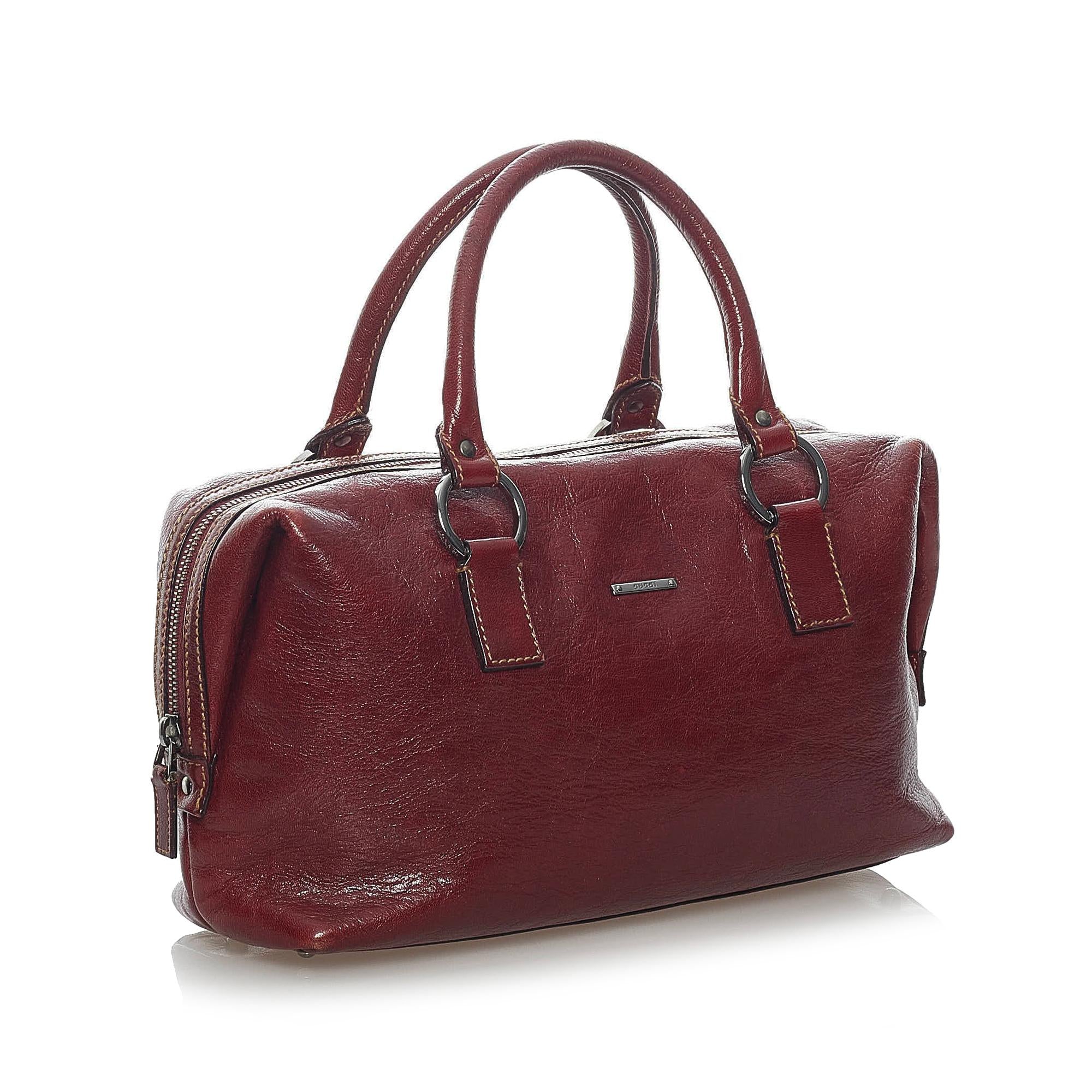 Gucci Leather Boston Bag (SHG-36165)