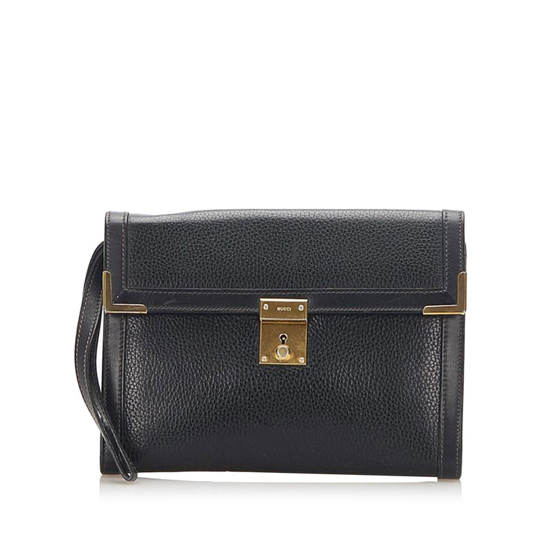 Gucci Leather Clutch Bag (SHG-17581)