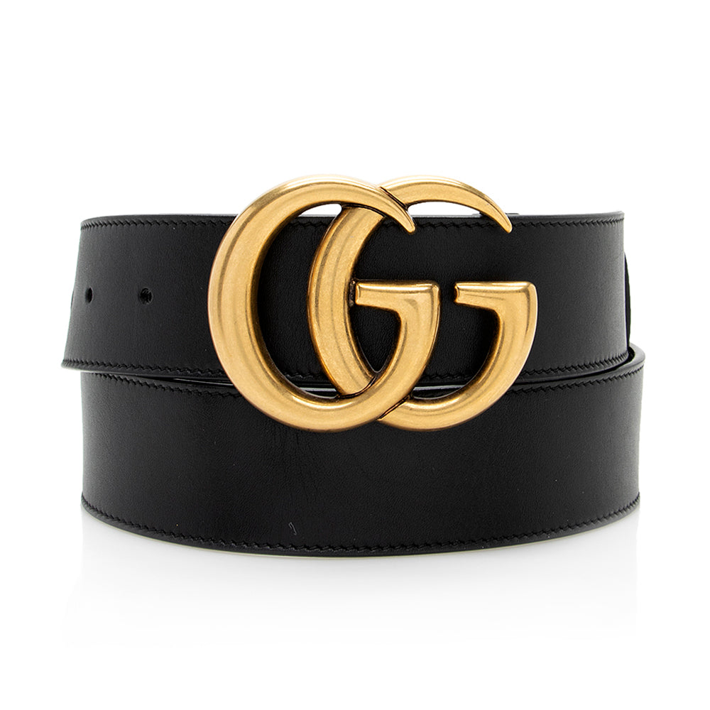 Gucci Leather GG Marmont Belt - Size 34 / 85 (SHF-ER6z4G)