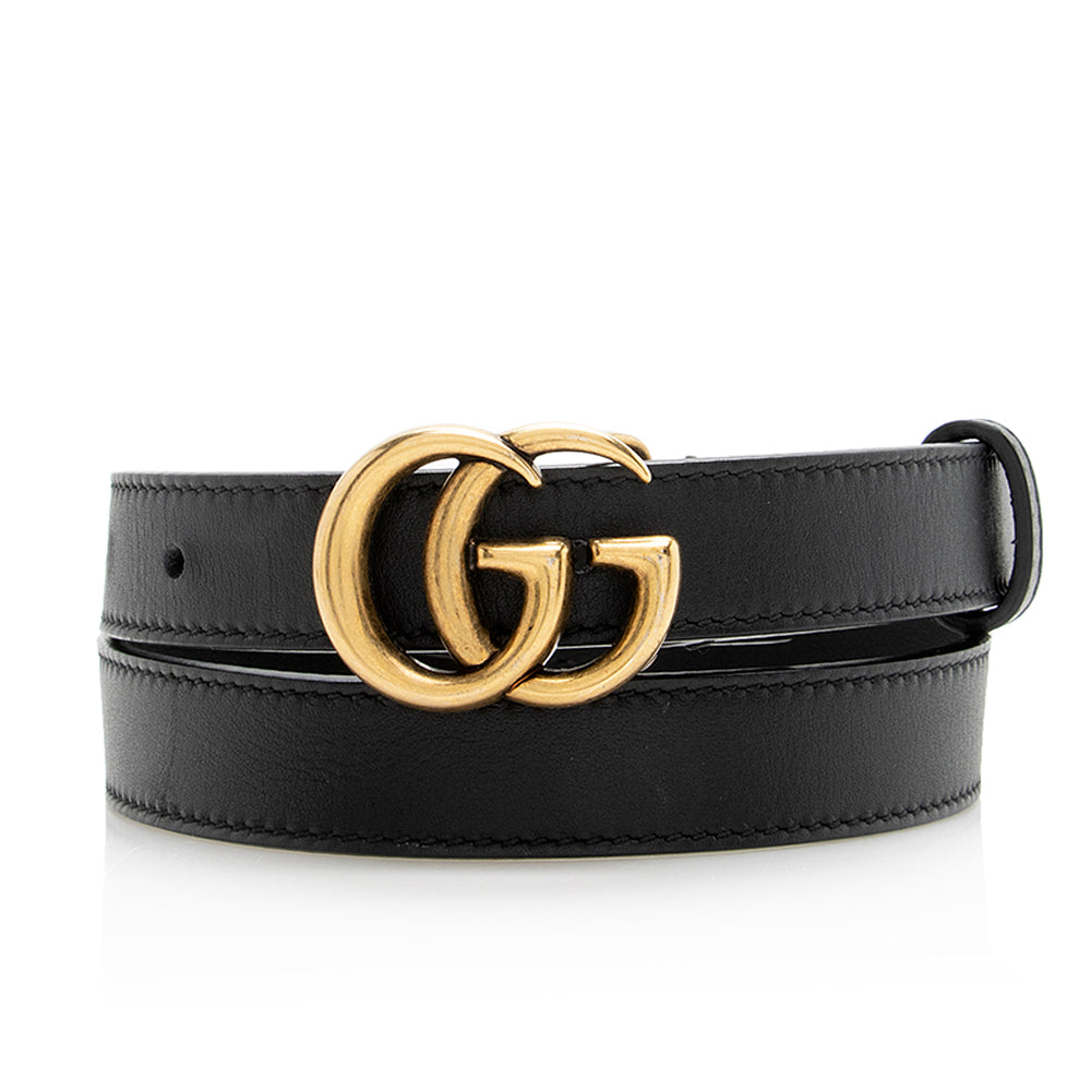 Gucci Leather GG Marmont Slim Belt - Size 26 / 65 (SHF-21034) display picture 1