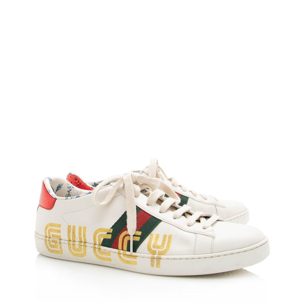 Gucci Leather Guccy Ace Sneakers - Size 10 / 40 (SHF-18058)