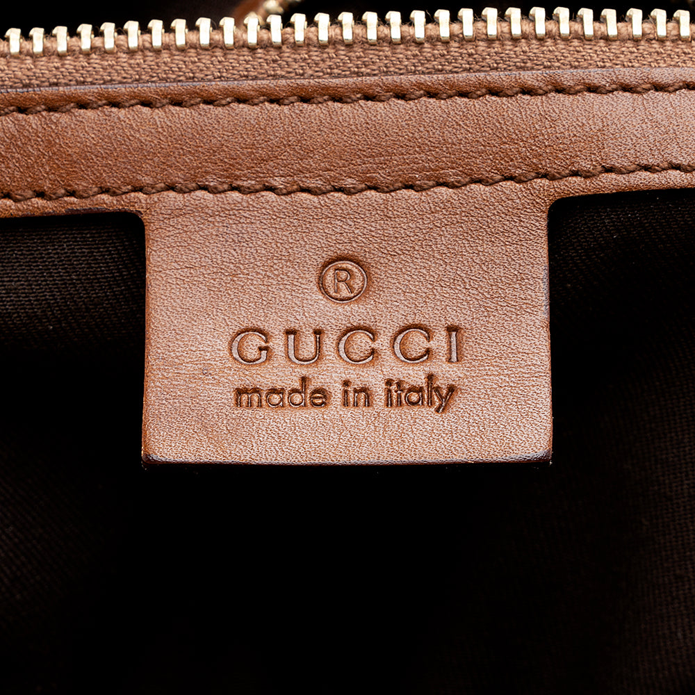 Gucci Leather Horsebit Medium Hobo (SHF-15327)