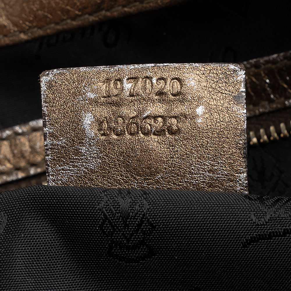 Gucci Metallic Leather Hysteria Satchel (SHF-20577)