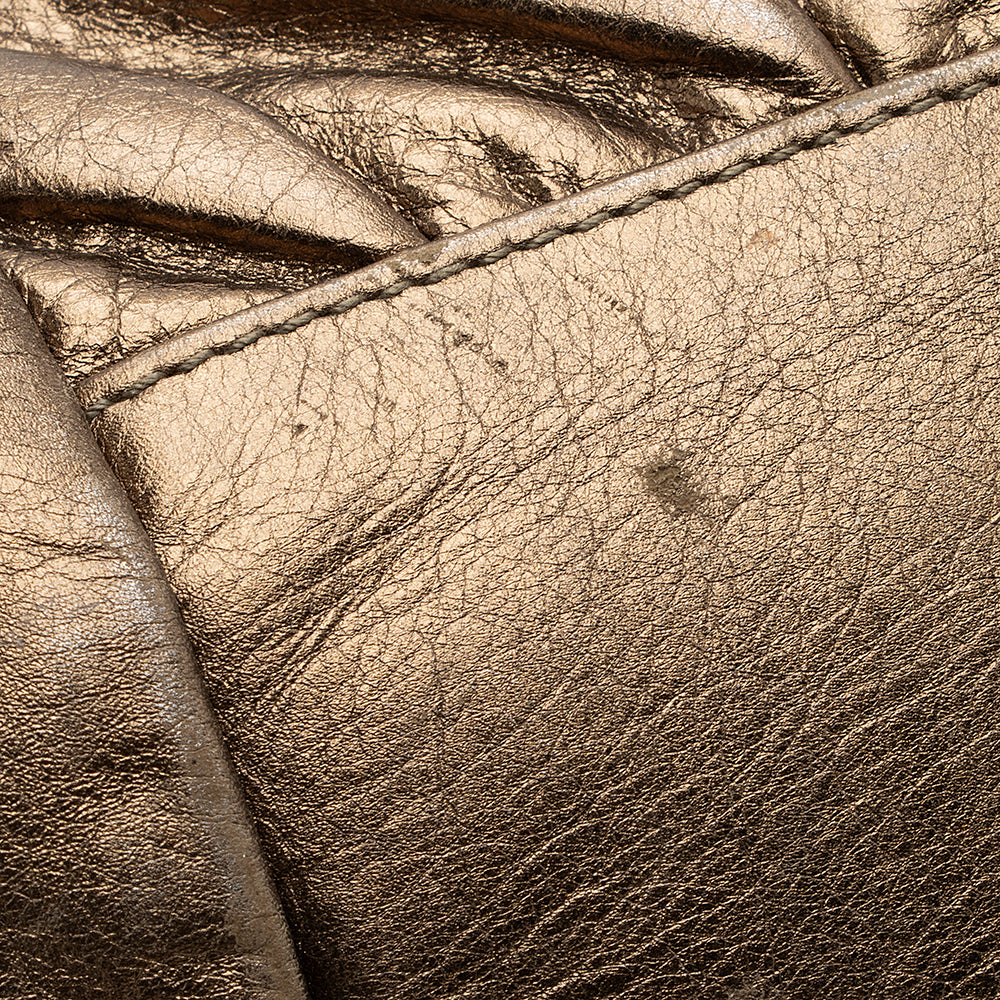 Gucci Metallic Leather Hysteria Satchel (SHF-20577)