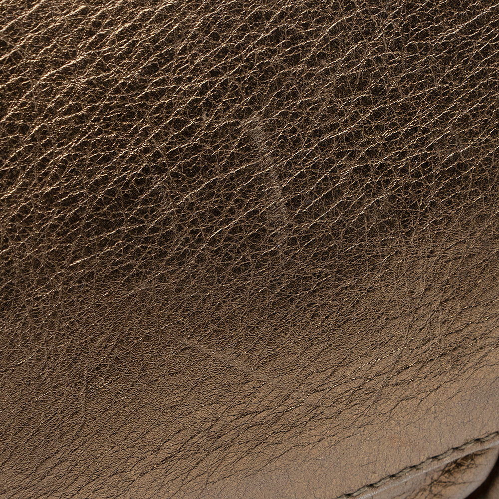 Gucci Metallic Leather Hysteria Satchel (SHF-20577)