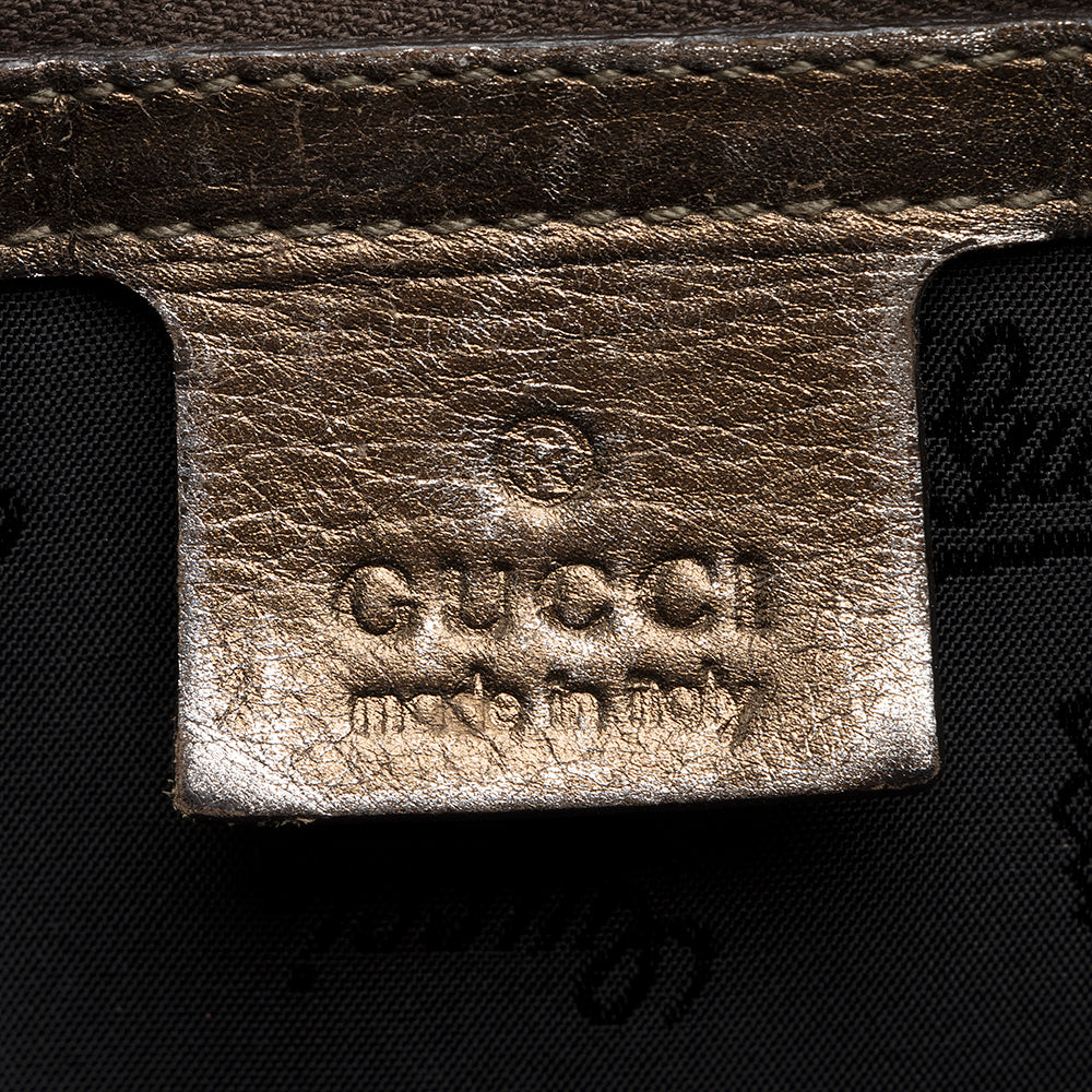 Gucci Metallic Leather Hysteria Satchel (SHF-20577)