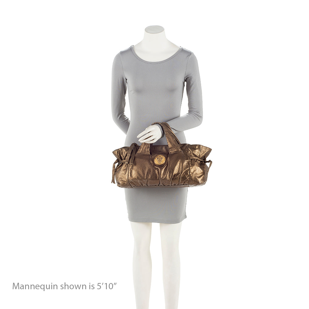 Gucci Metallic Leather Hysteria Satchel (SHF-20577)