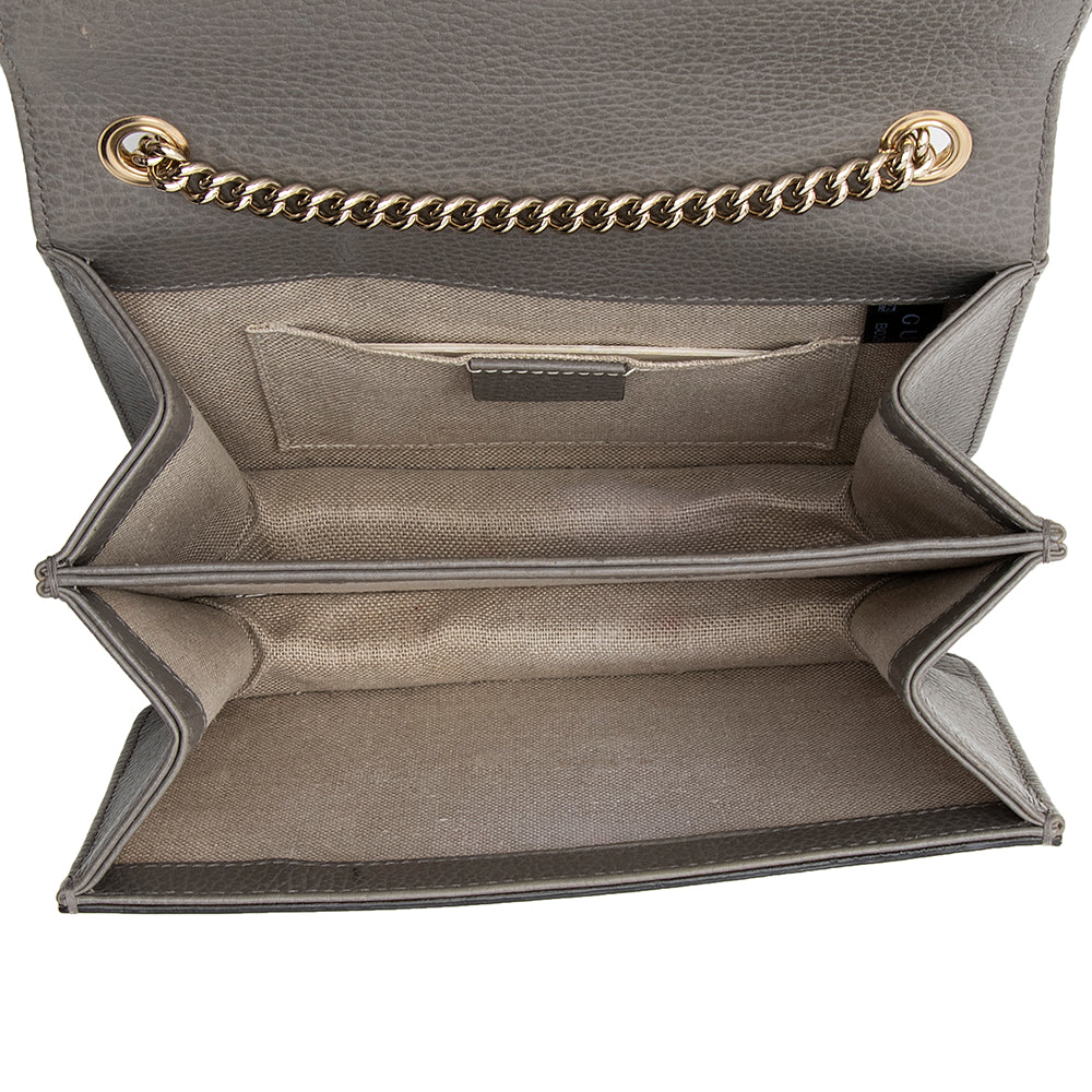 Gucci Leather Interlocking G Small Shoulder Bag (SHF-22527)