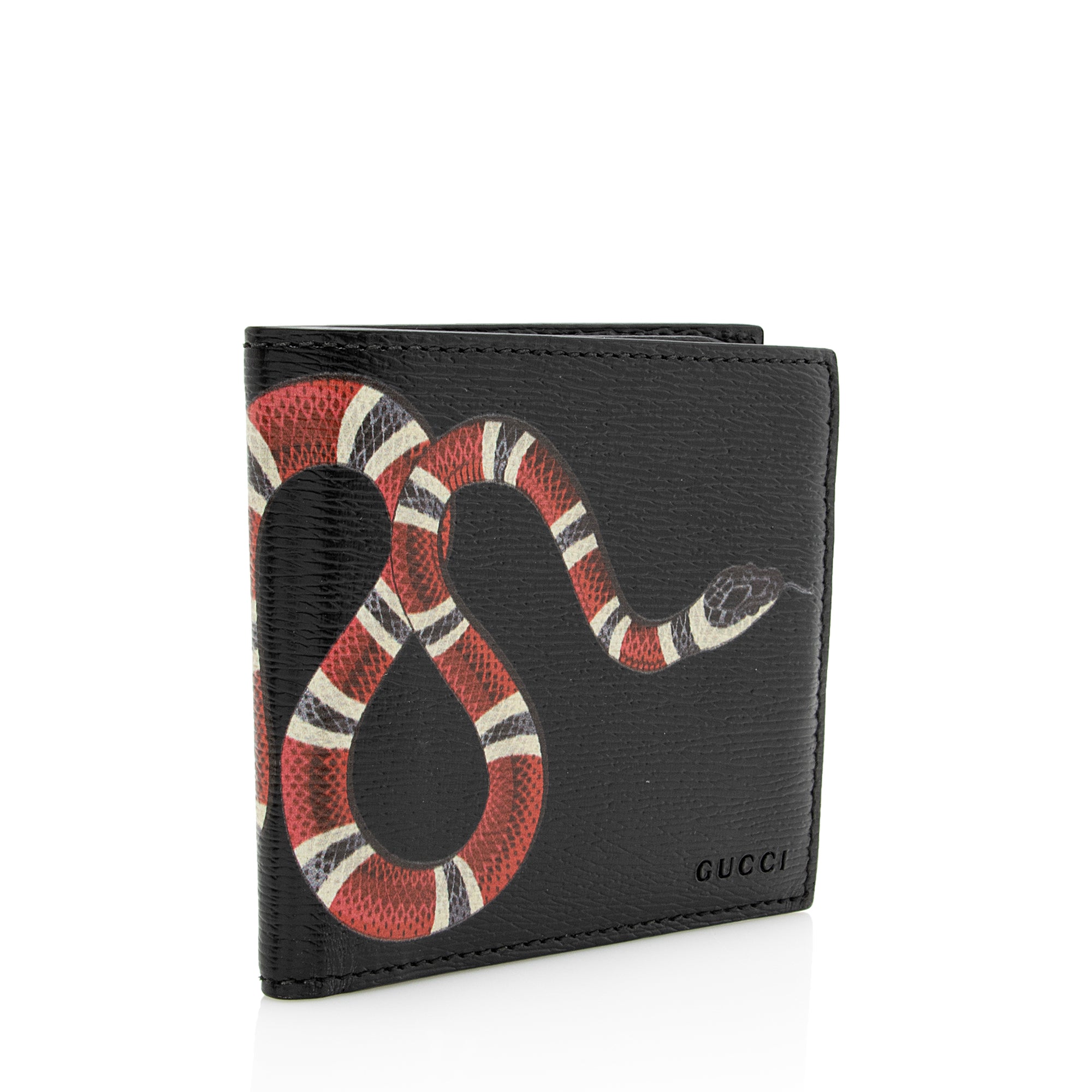 Gucci Leather Kingsnake Bi-Fold Wallet (SHF-22956)