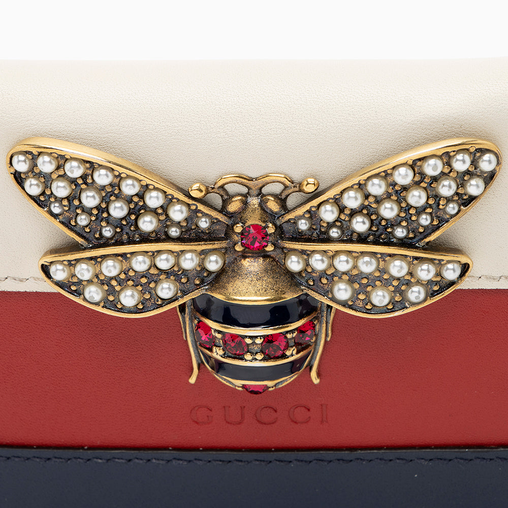 Gucci Leather Queen Margaret Card Case (SHF-19661)