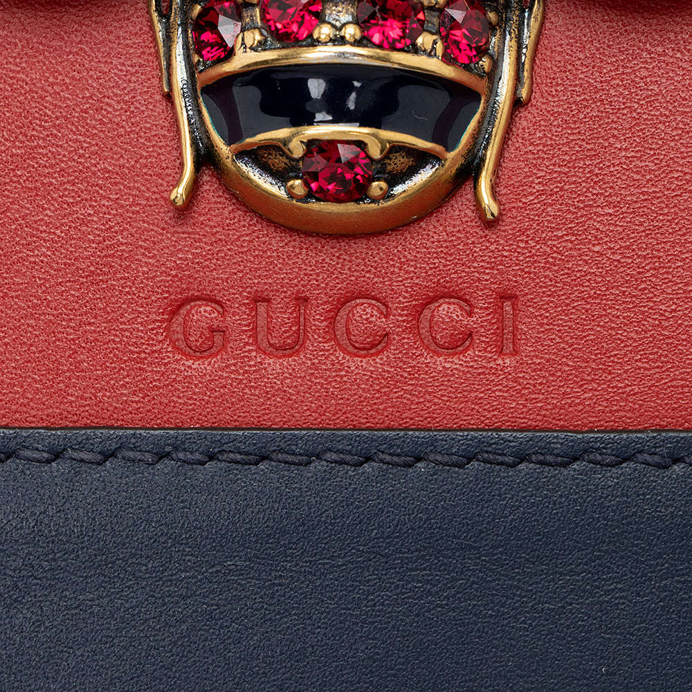 Gucci Leather Queen Margaret Card Case (SHF-19661)