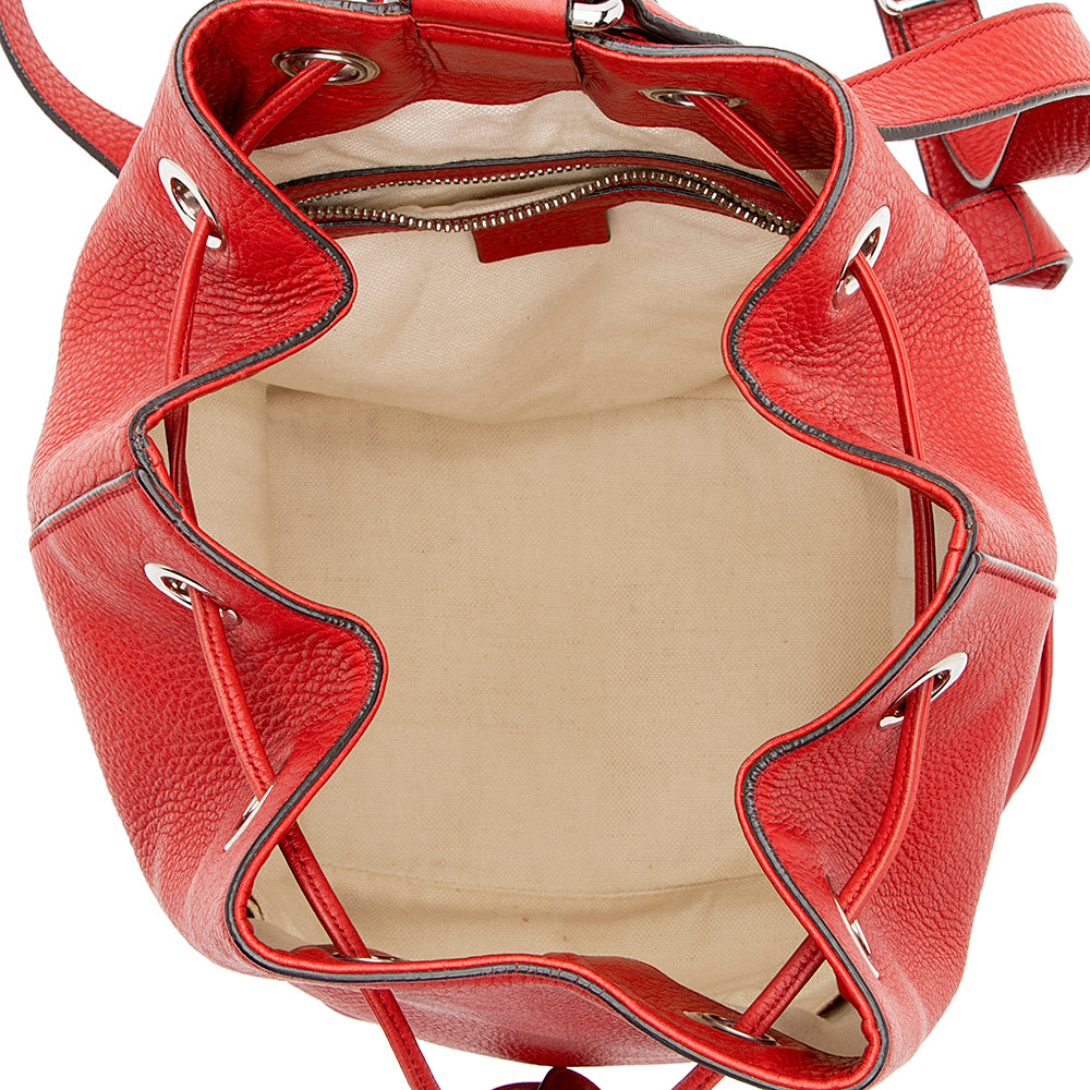 Gucci Leather Soho Drawstring Backpack (SHF-19672)