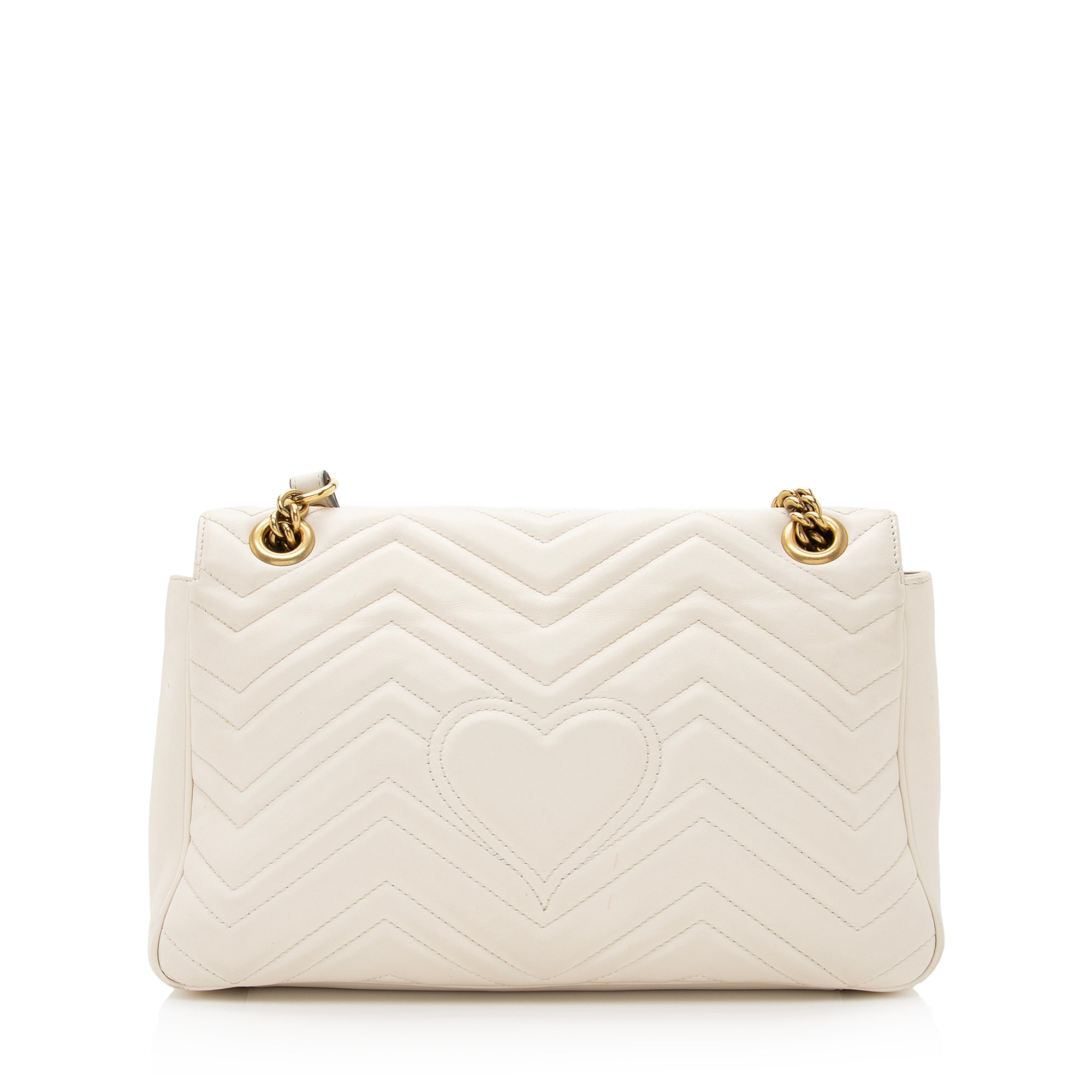 Gucci Matelasse Leather GG Marmont Medium Shoulder Bag (SHF-22422)