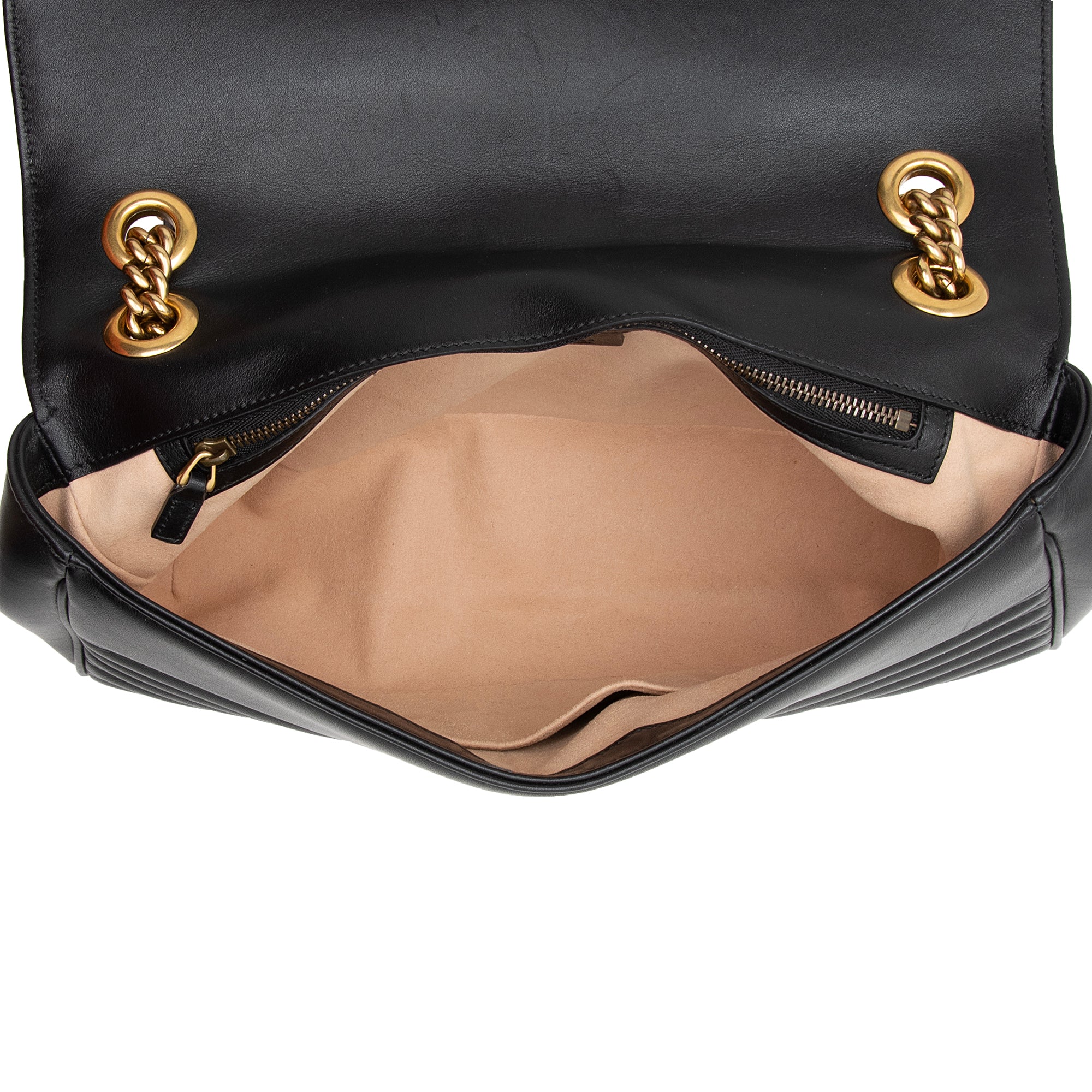 Gucci Matelasse Leather GG Marmont Medium Shoulder Bag (SHF-22884)